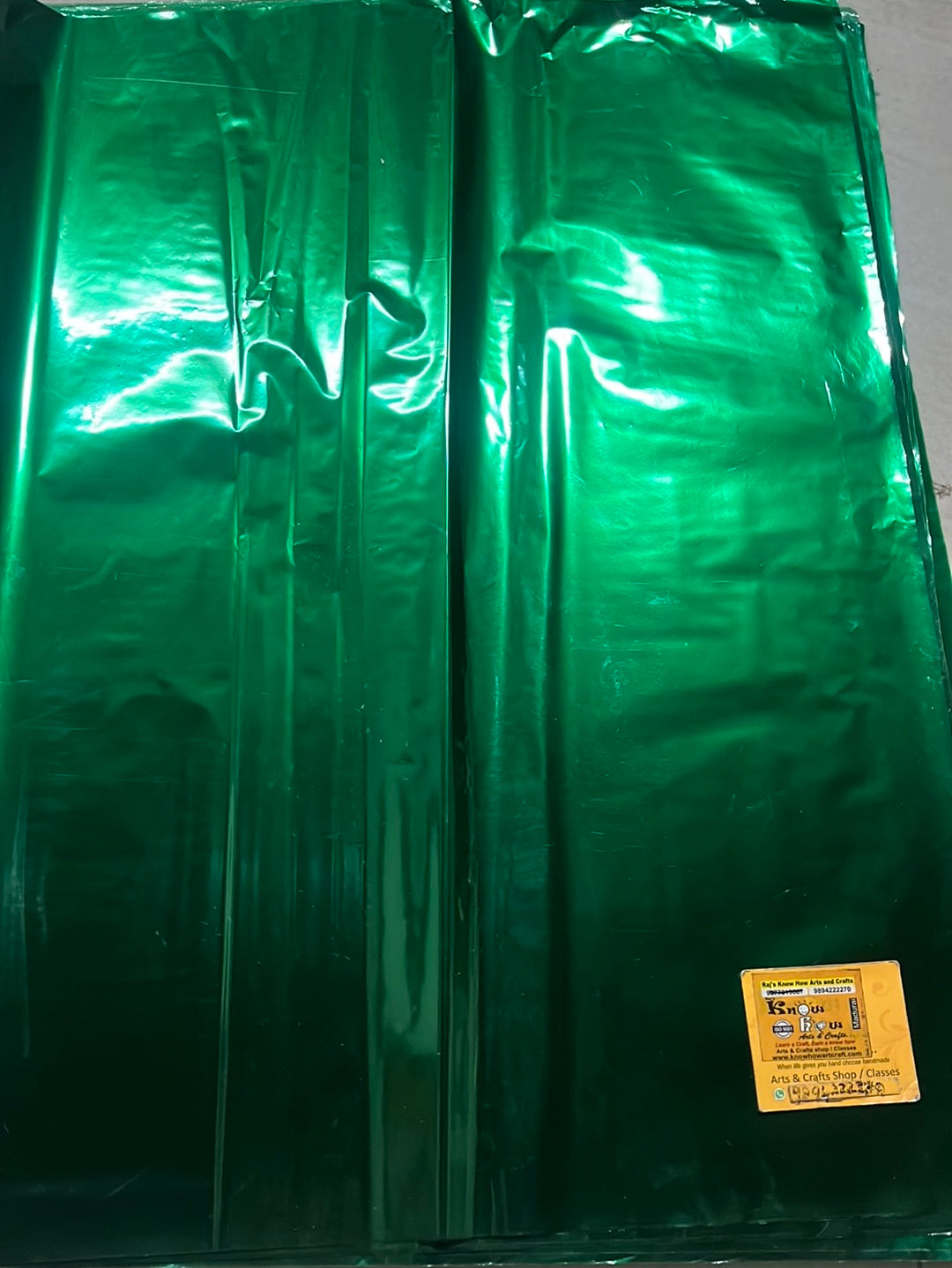 Cellophane sheet  green color