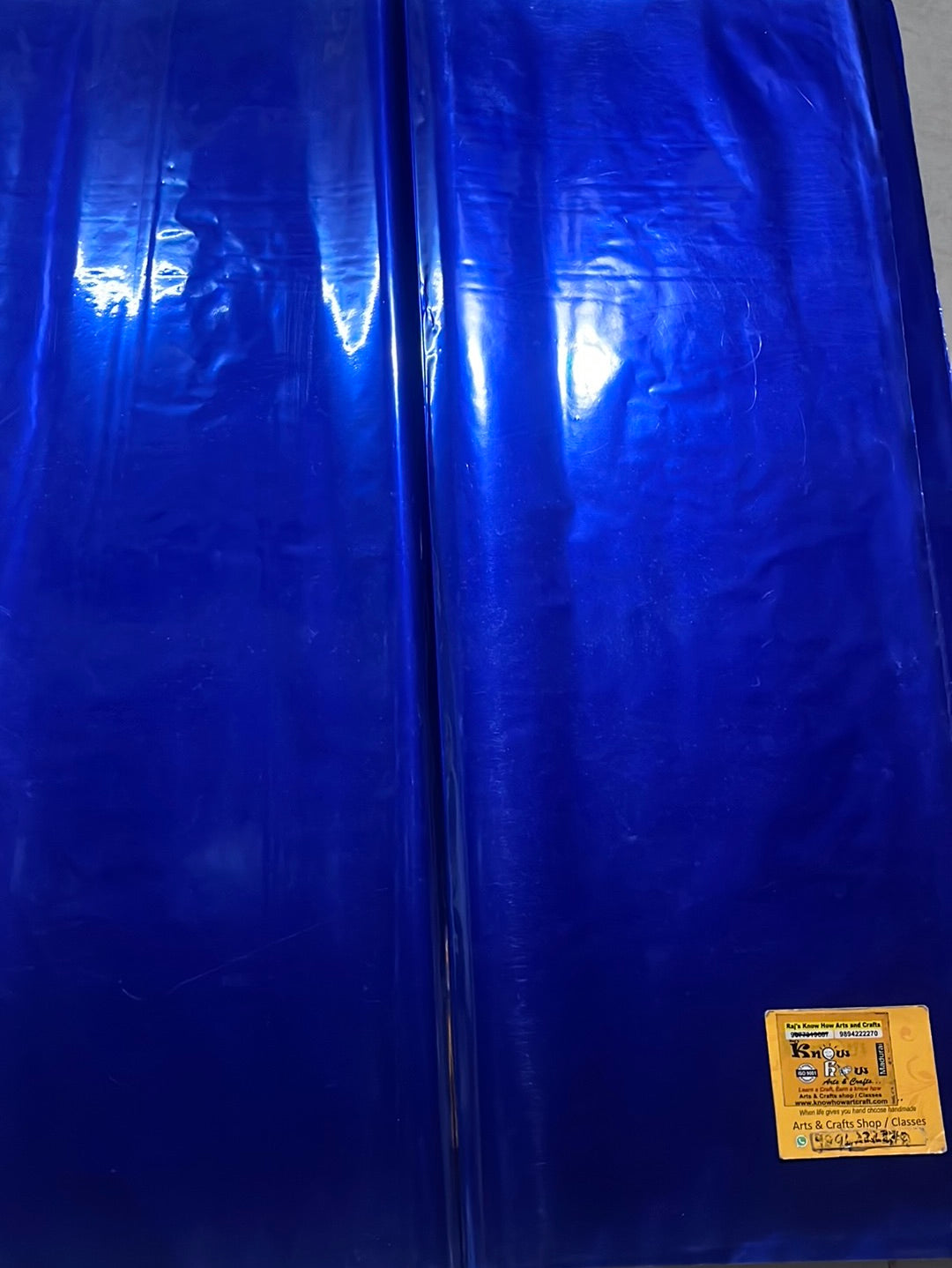 Cellophane sheet blue color