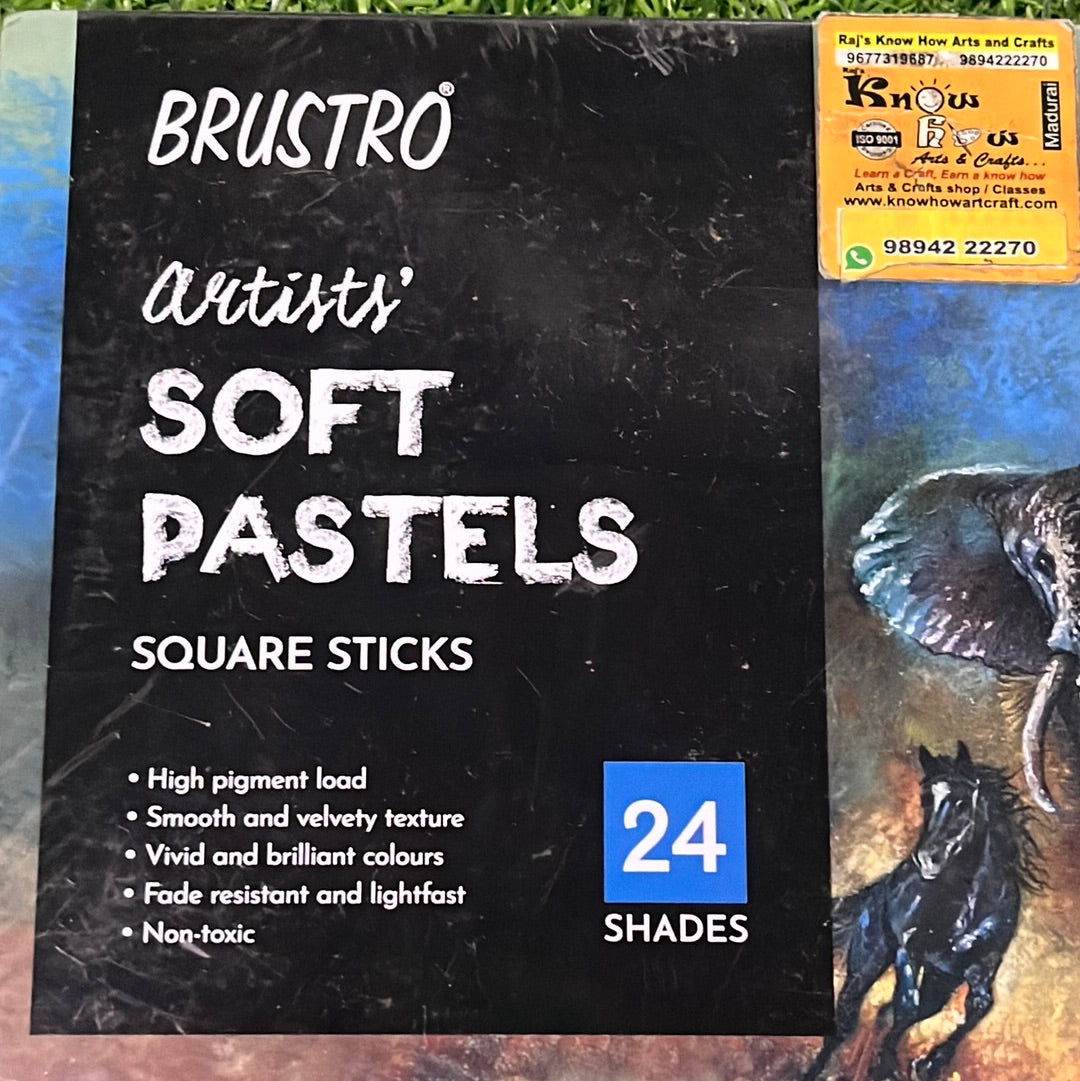Brustro artist Soft pastels Square Sticks - 24 shades