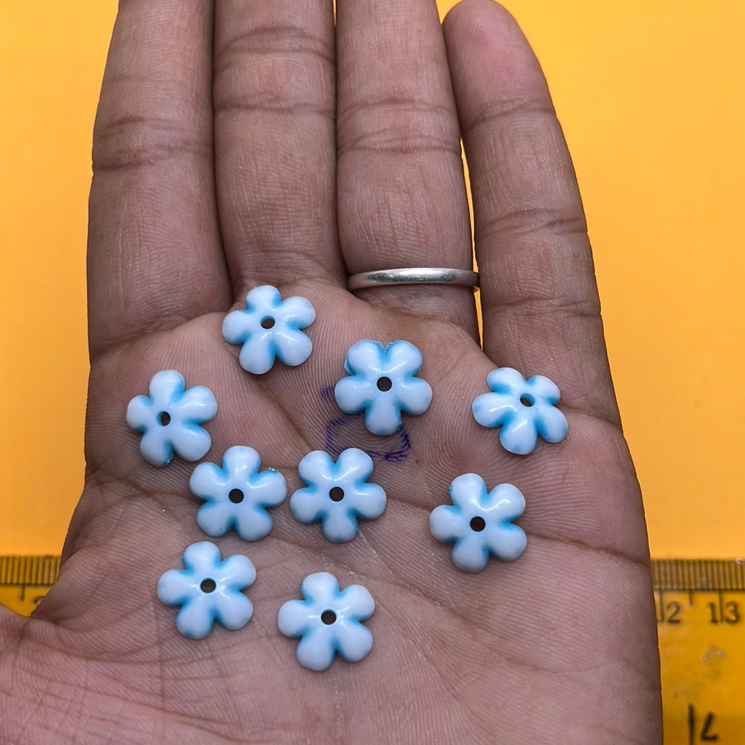 Pastel color design flower small beads -50g 2