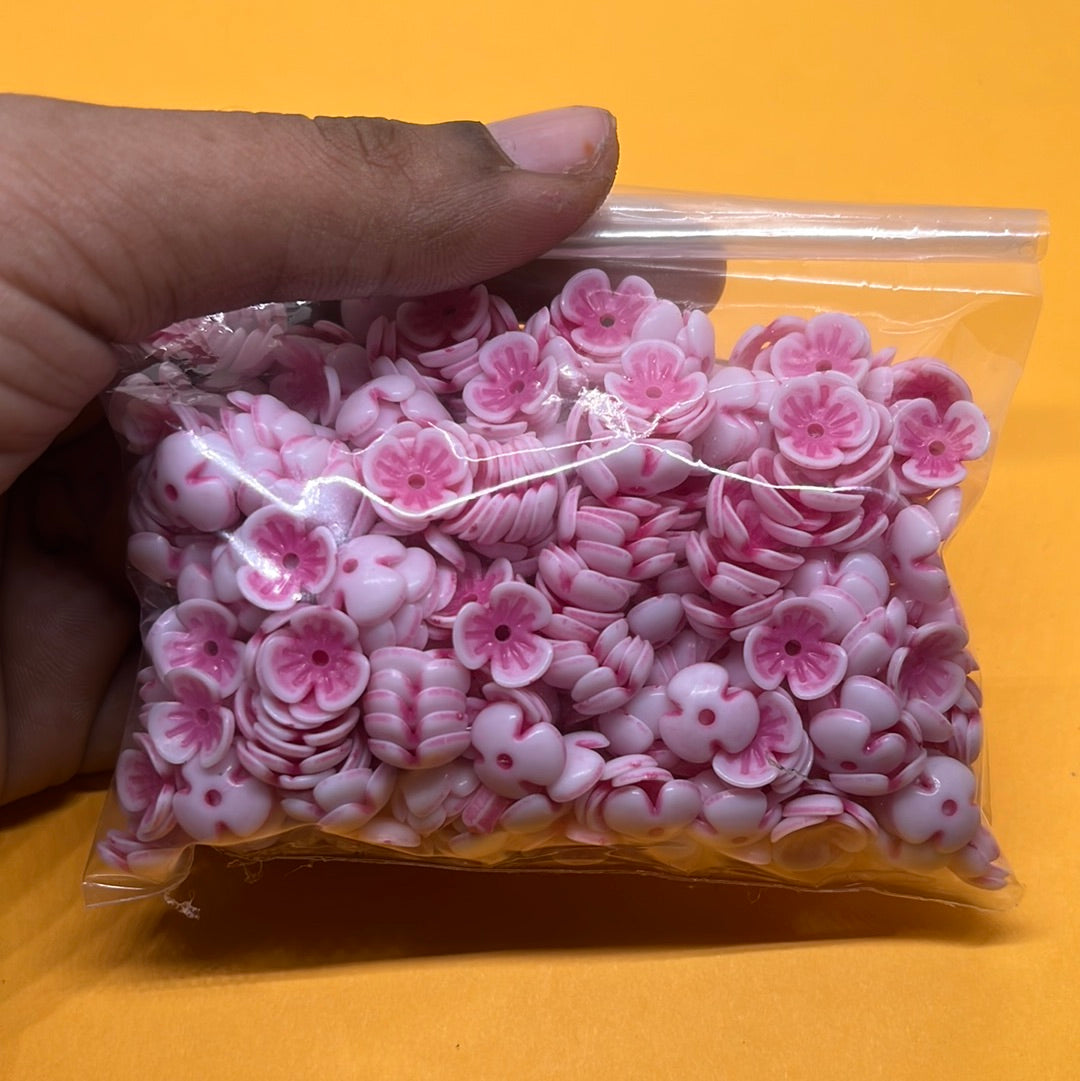 Pastel color design flower small beads -50g 4