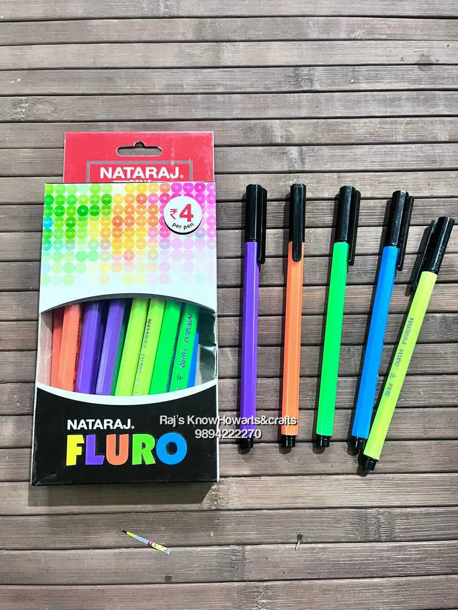Nataraj Fluro pen 2pc – KnowHowArtCraft