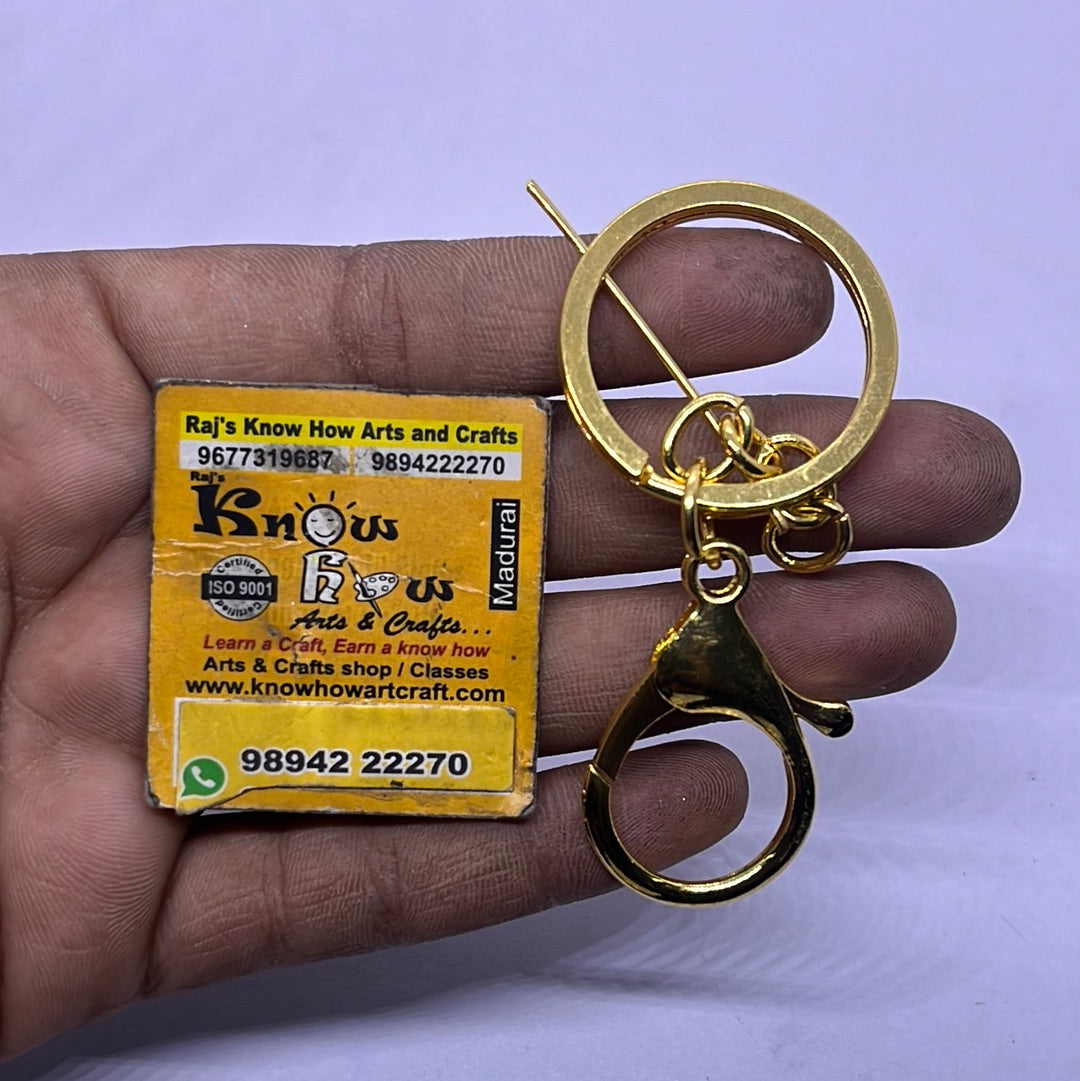 Adjustable screw keychain gold