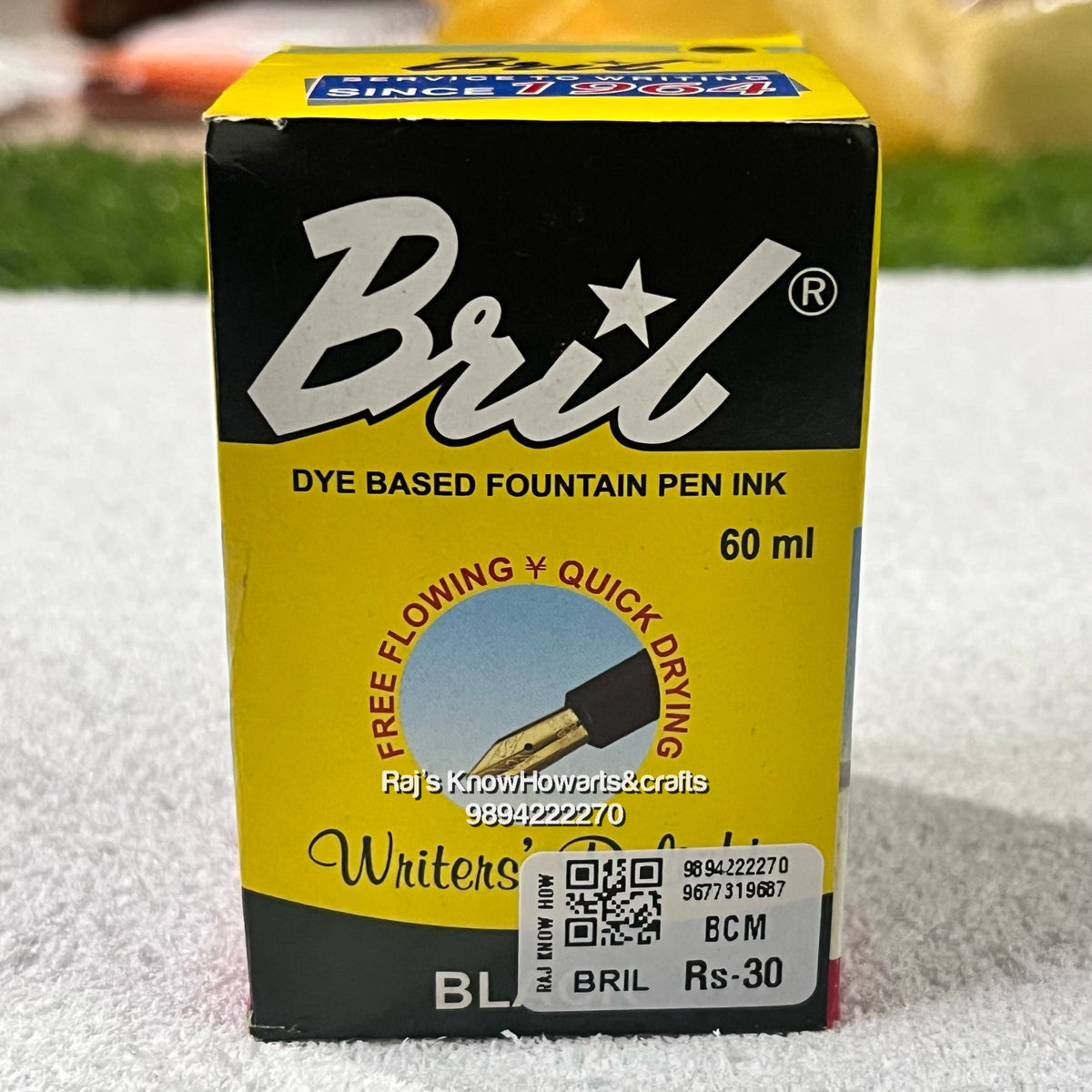 Bril Blue Ink Bottle Price Bril Ink Black 60ml – KnowHowArtCraft