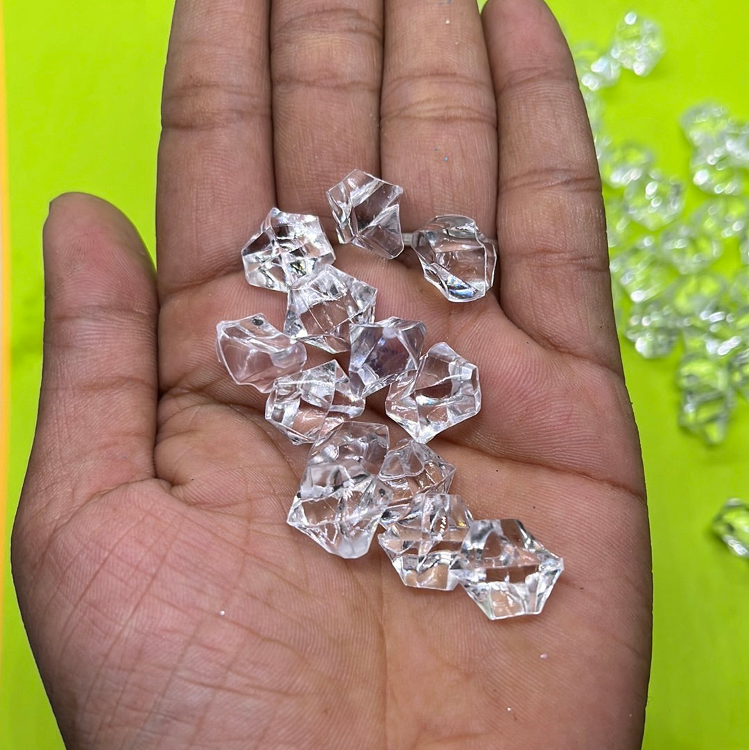 Transparent Diamond  beads 50gm