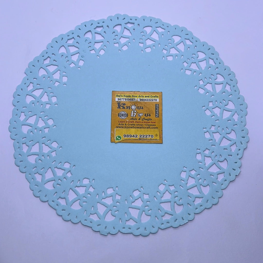 6.5 Paper doyleys round shape Blue