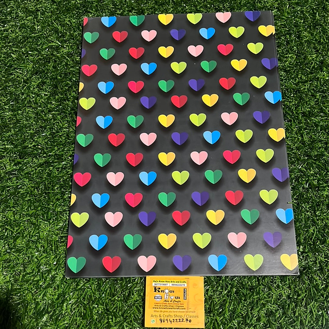 Heart color A4 sheet paper