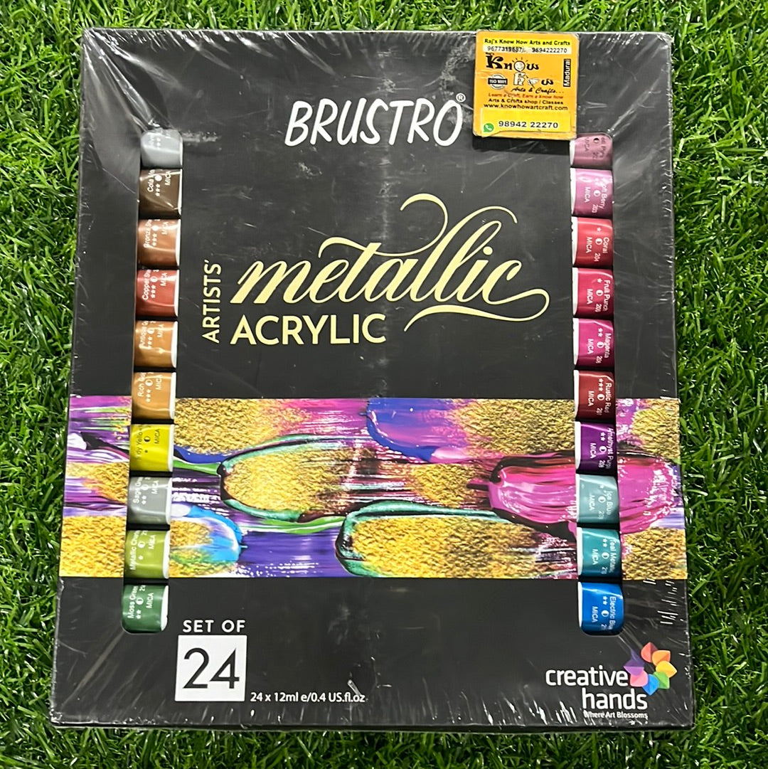 Brustro Artist Metallic Acrylic colour - 24 shades