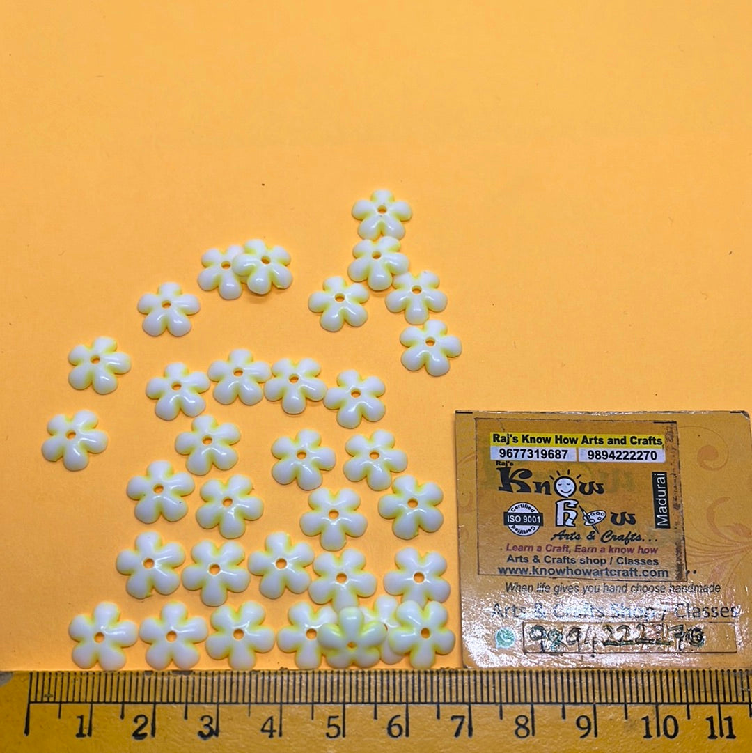 Pastel color design flower small beads -50g 3