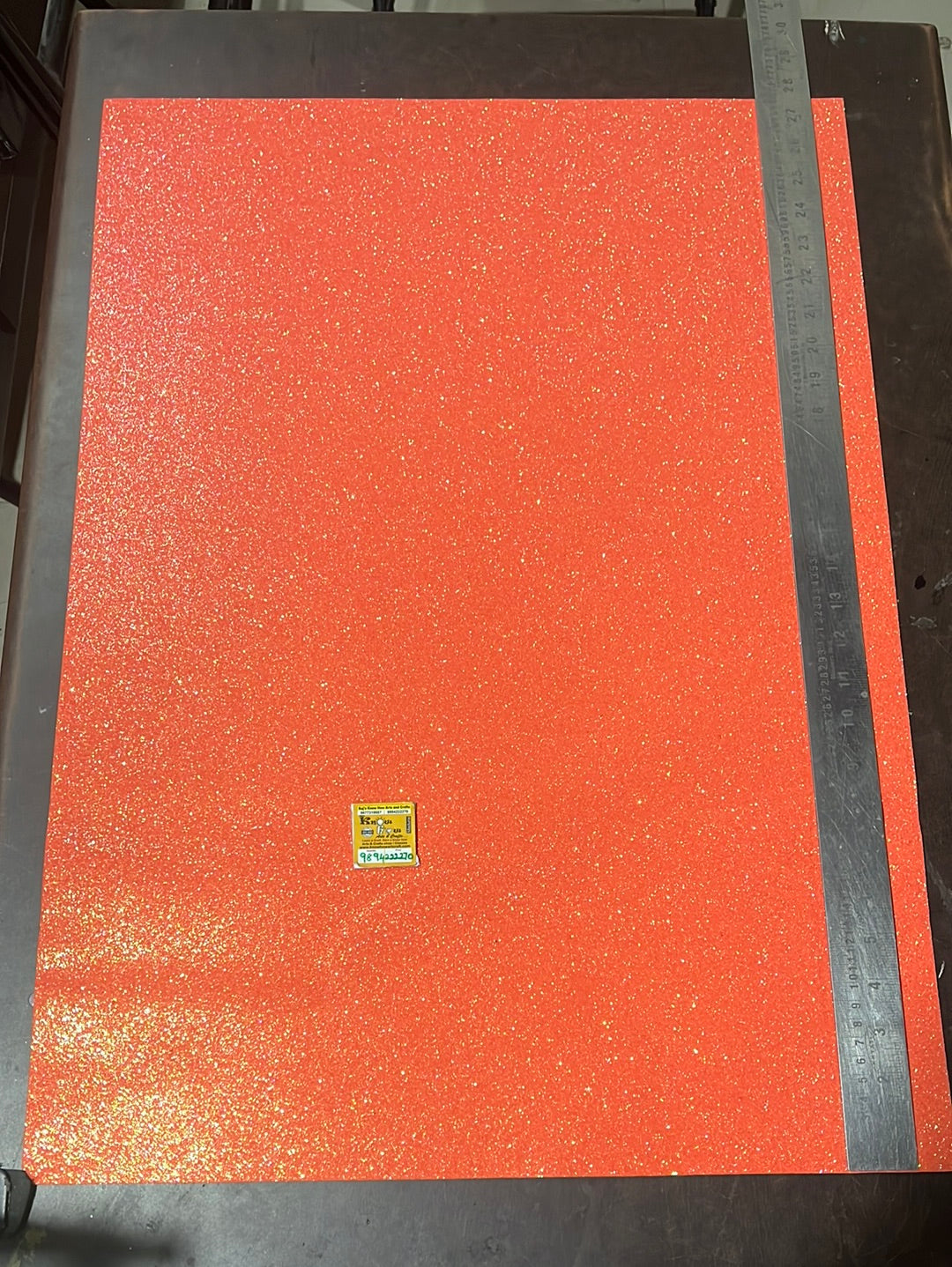 light orange Glitter Foam chart size 50cm x 70cm
