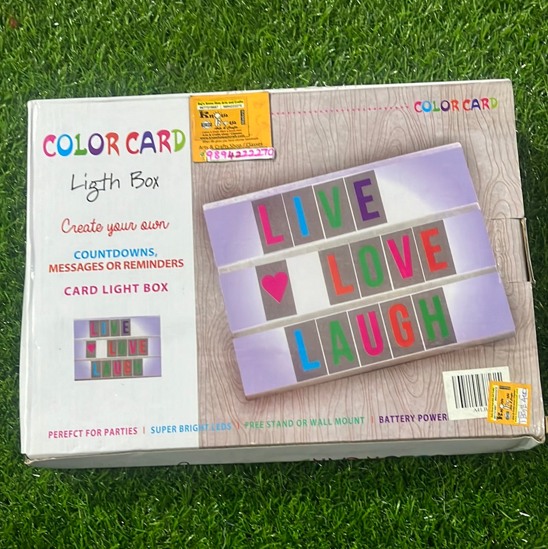 Color card light box