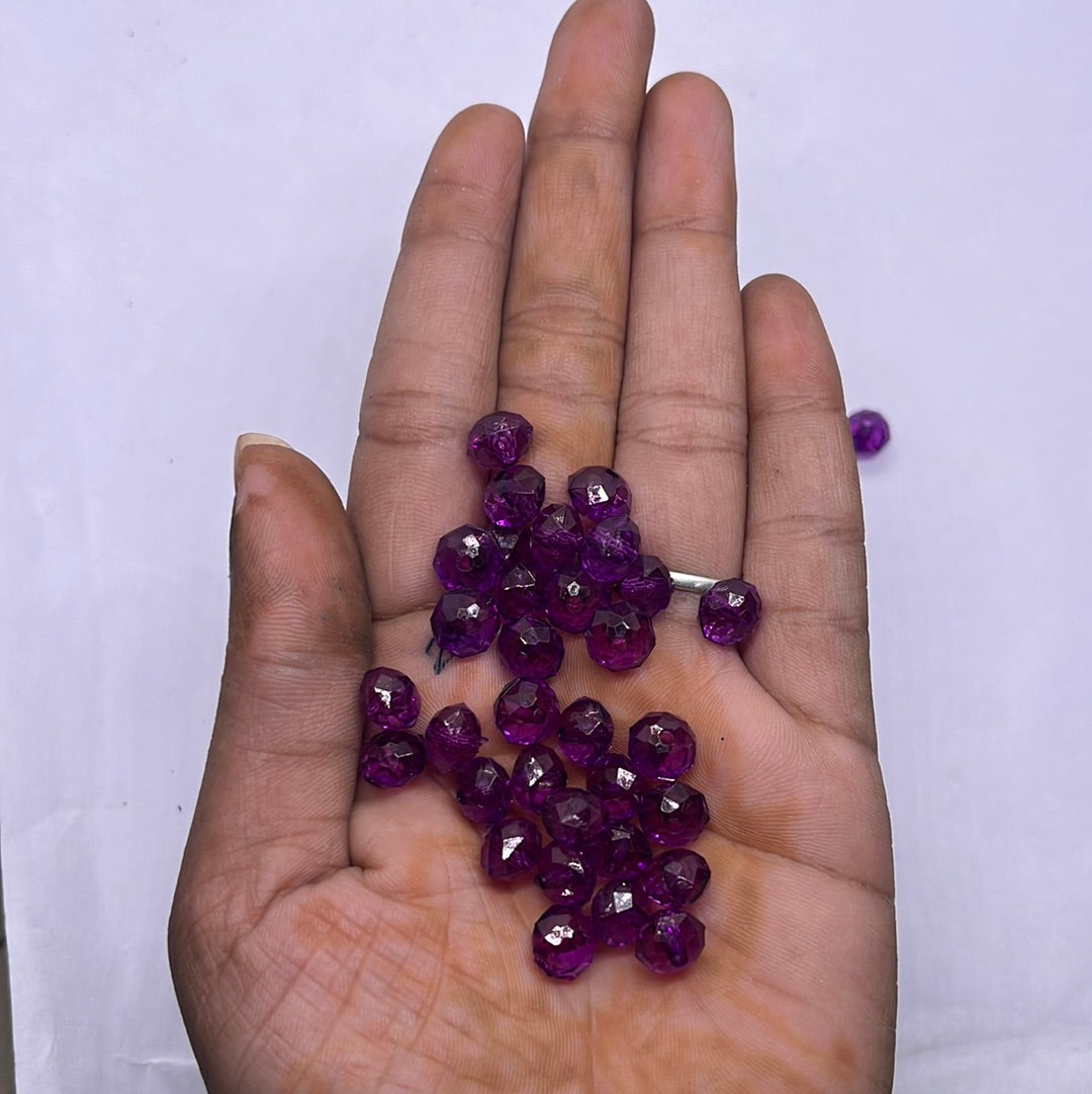 Crystal round beads 100g 6