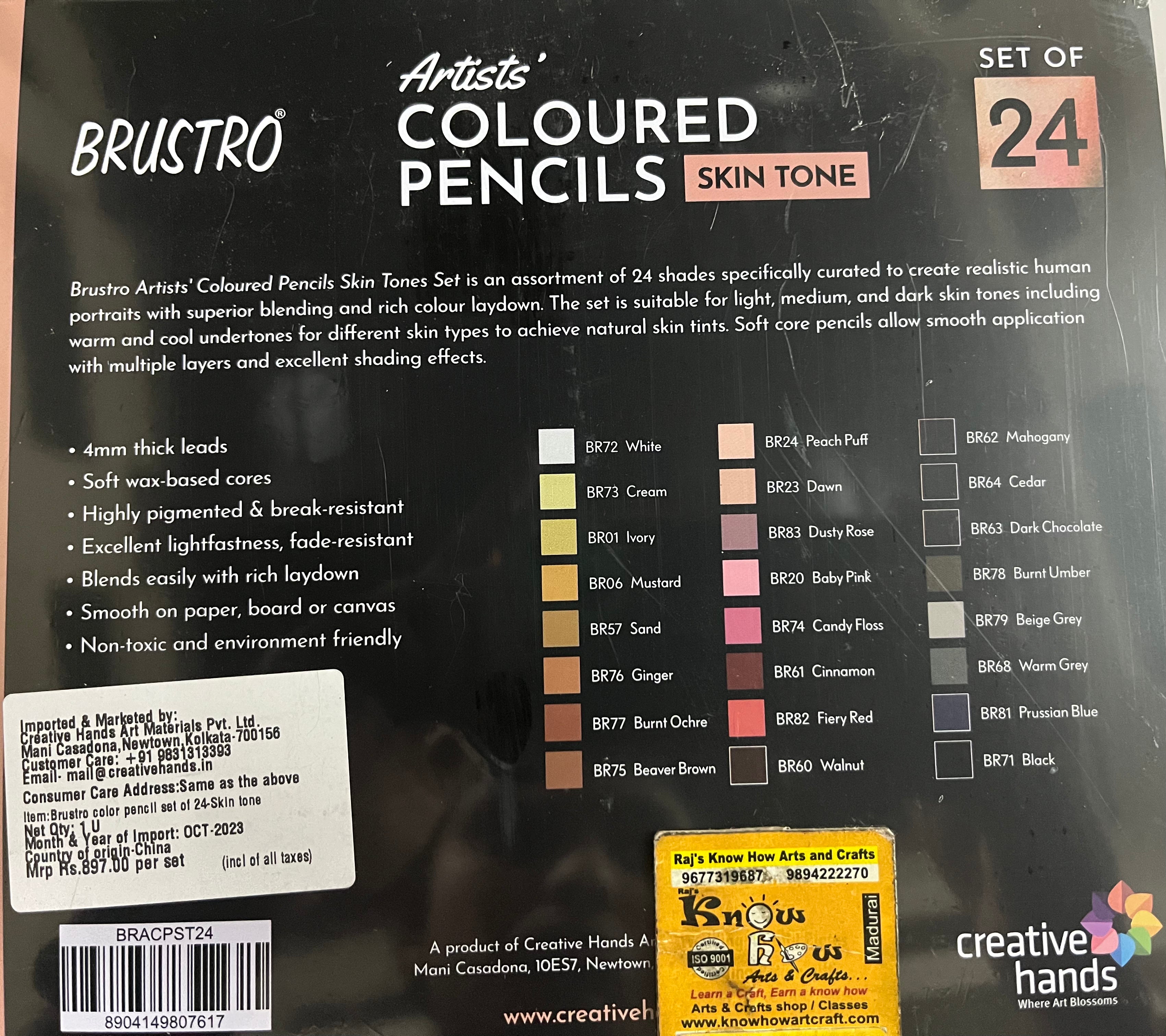 Brustro artist Coloured pencils Skin tone - set of 24