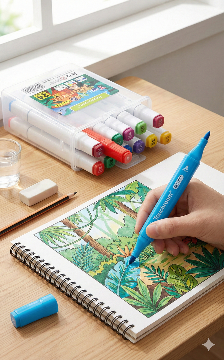 Touch Cool Marker Set 24 Colour 24 Shades Box - TRM24- 7775