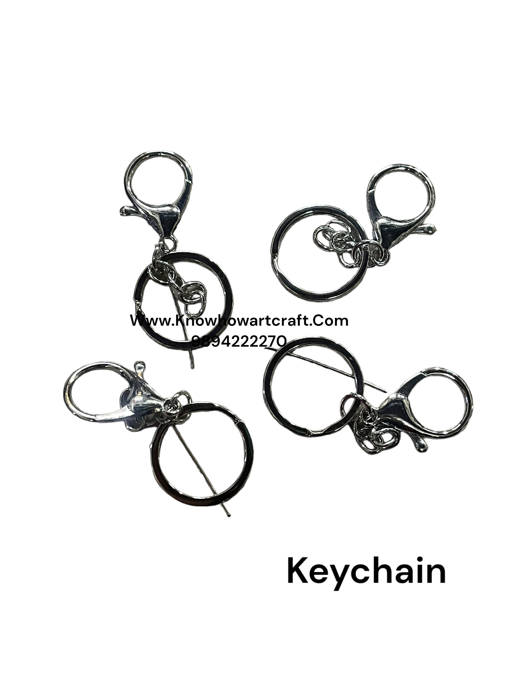 Adjustable screw keychain silver