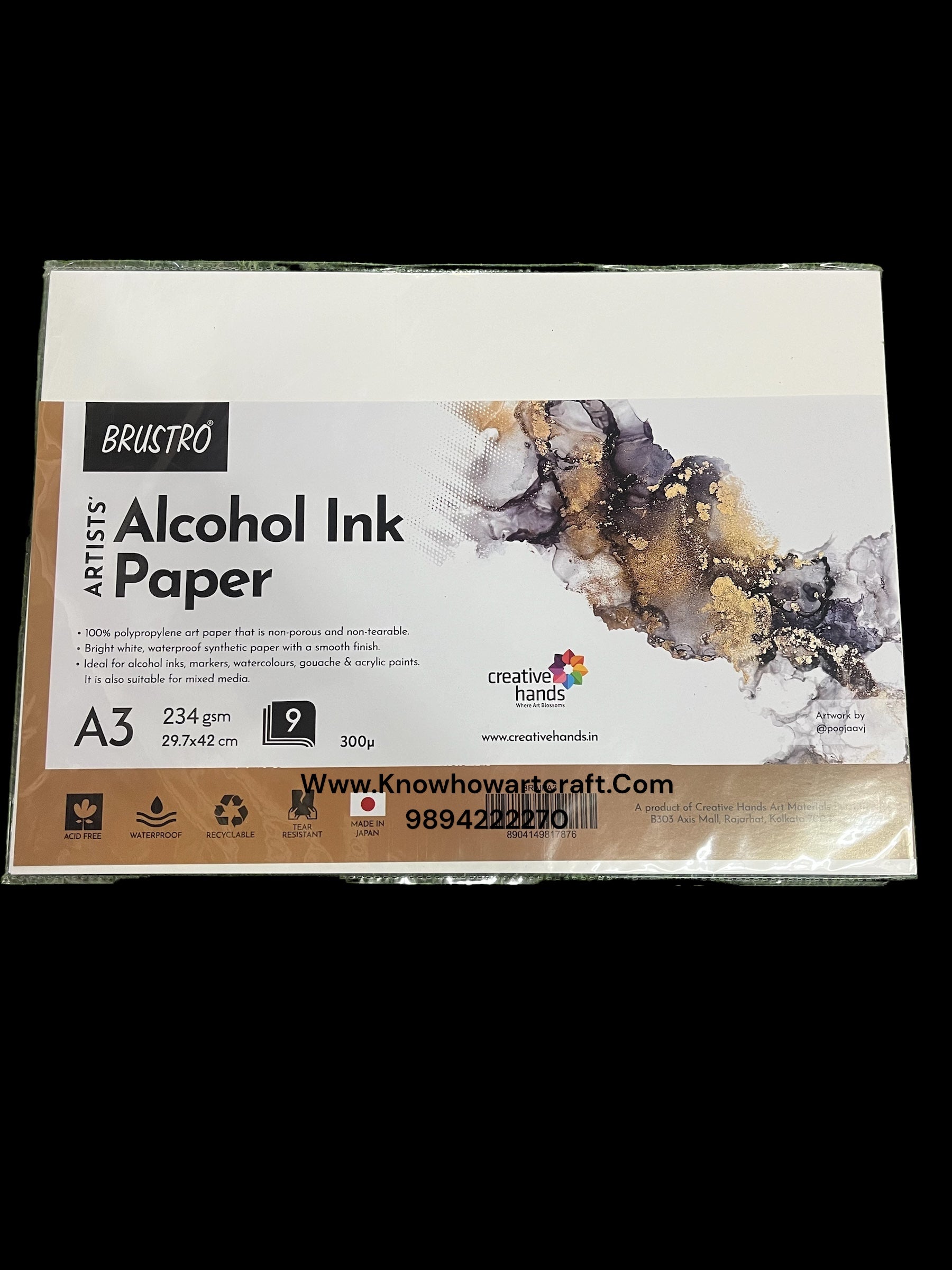 Brustro Artists Alcohol Ink paper A3 Size 234 gsm
