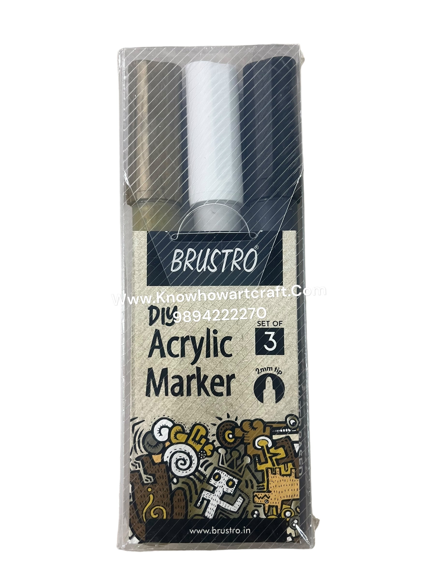 Brustro Diy Acrylic Marker set of 3