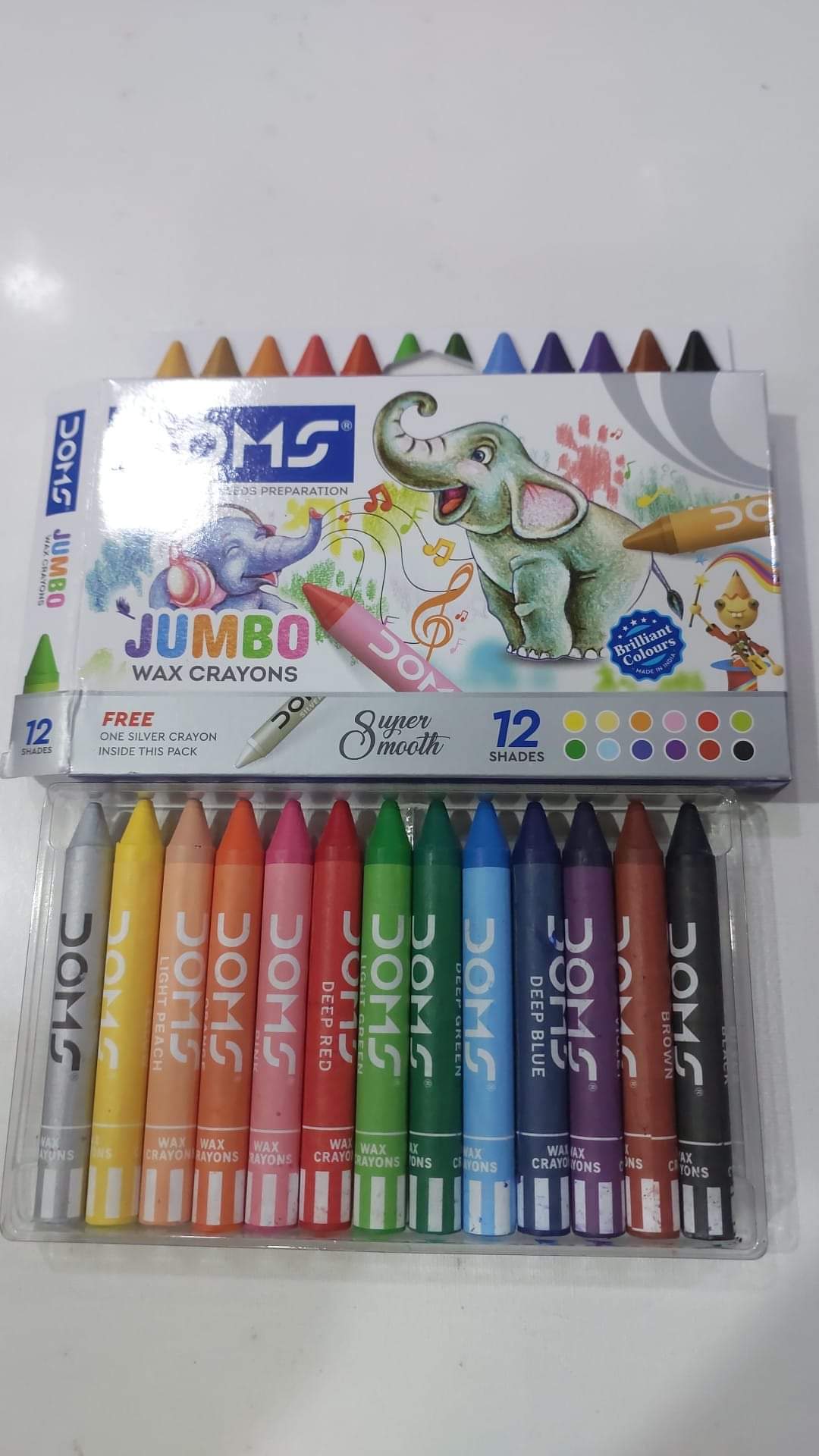 Doms jumbo wax crayons