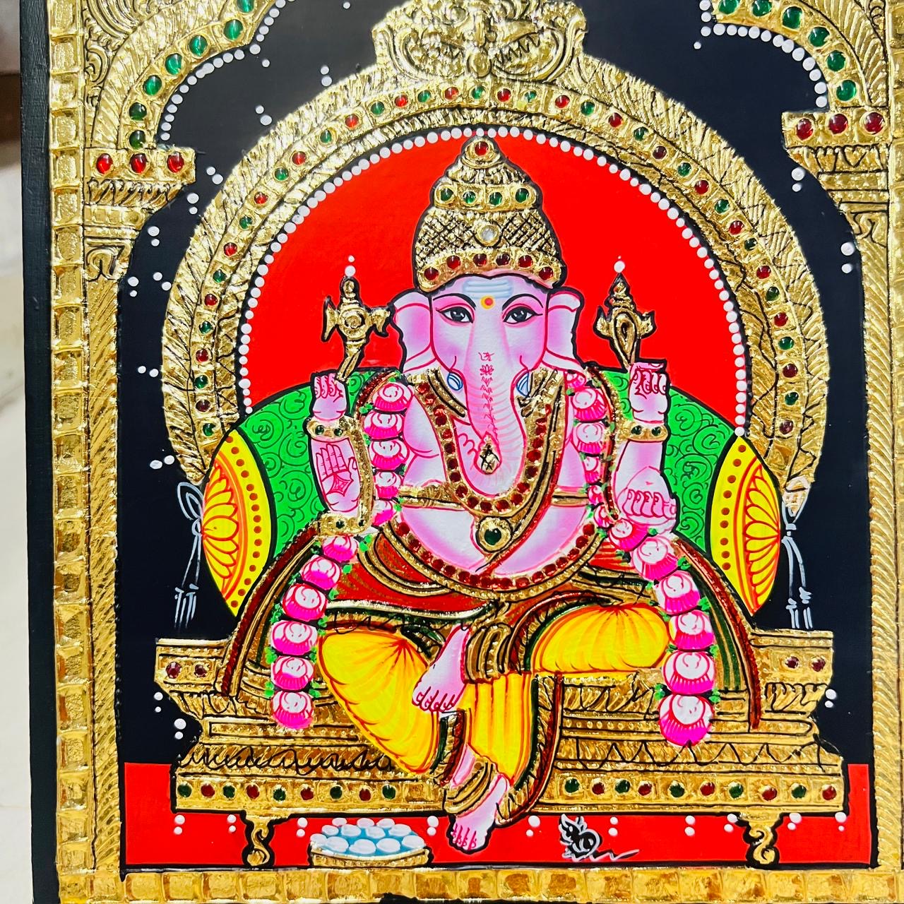 Vinayagar different collection assorted 1pack Tanjore painting 10x12(15days delivery form payment date)