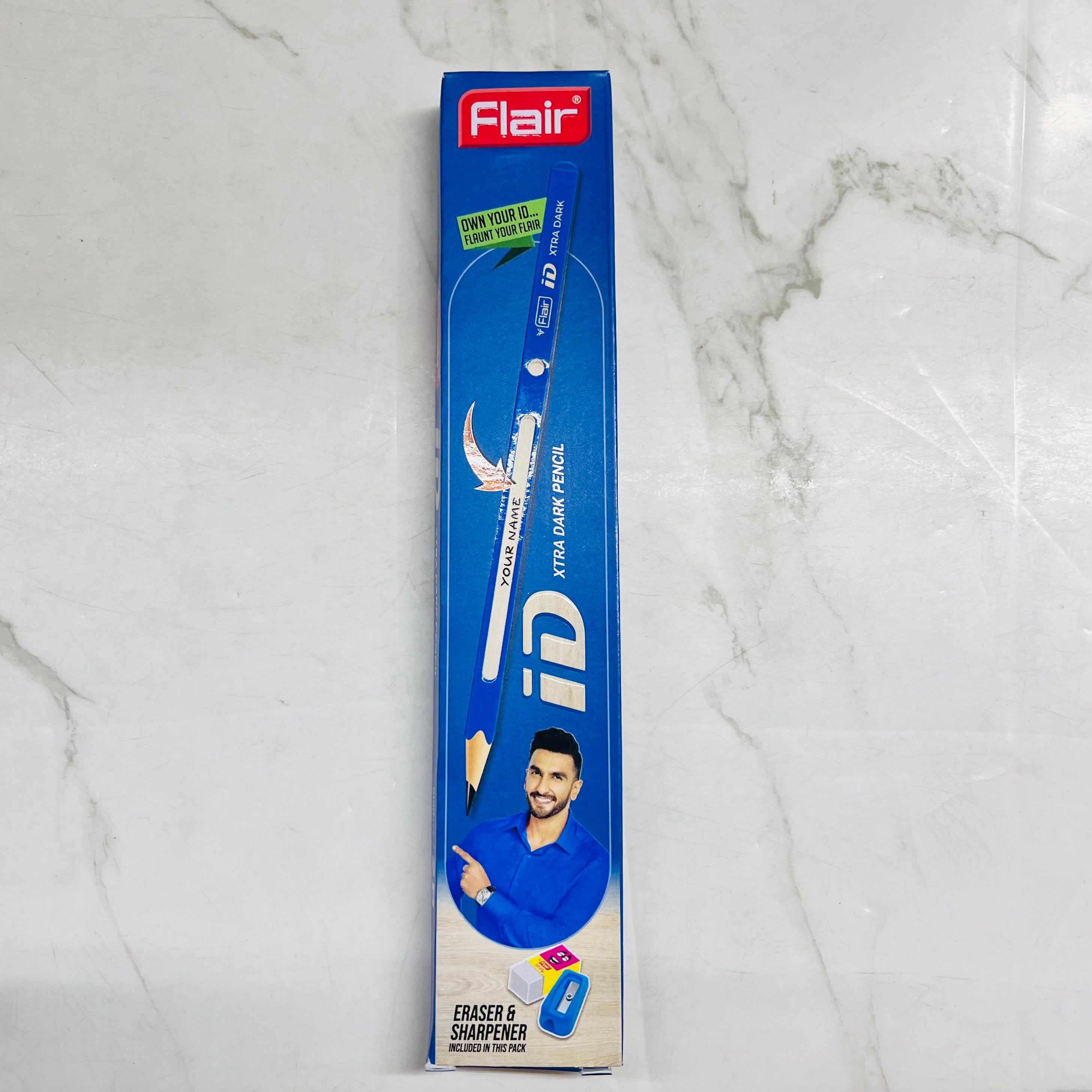 Flair ID extra dark pencils -1pack (10pencils 1sharpener 1eraser include this pack )
