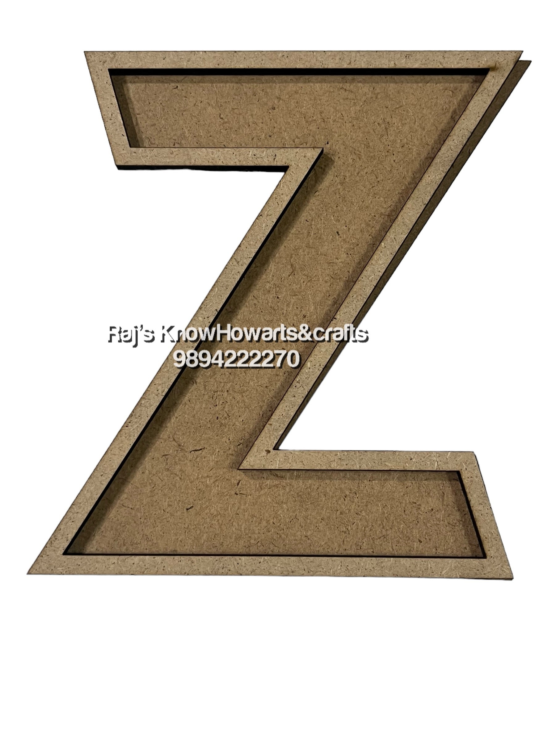 Z-6inch 3d Mdf cutout alphabet