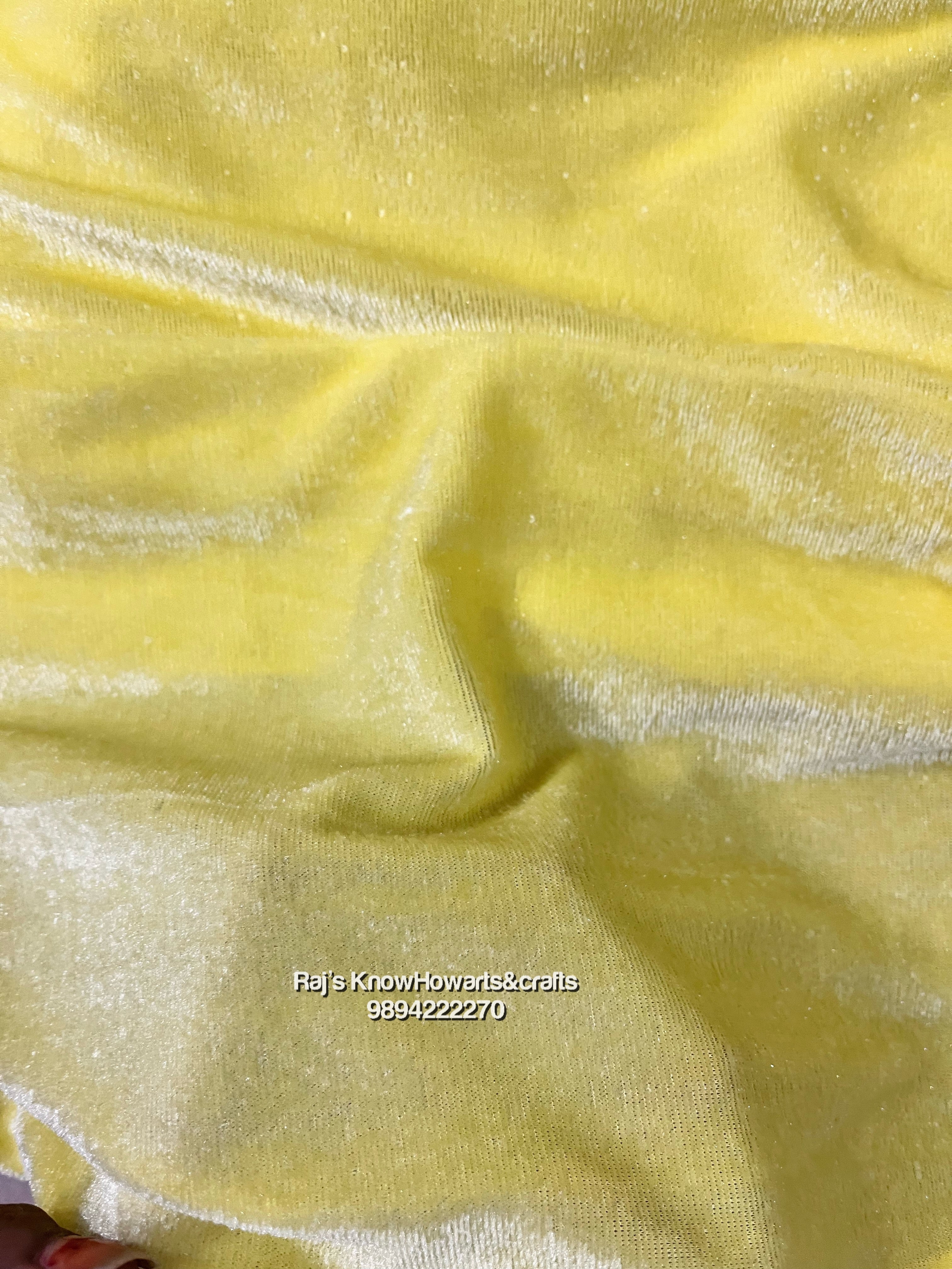 velvet cloth golden yellow   - 1 meter