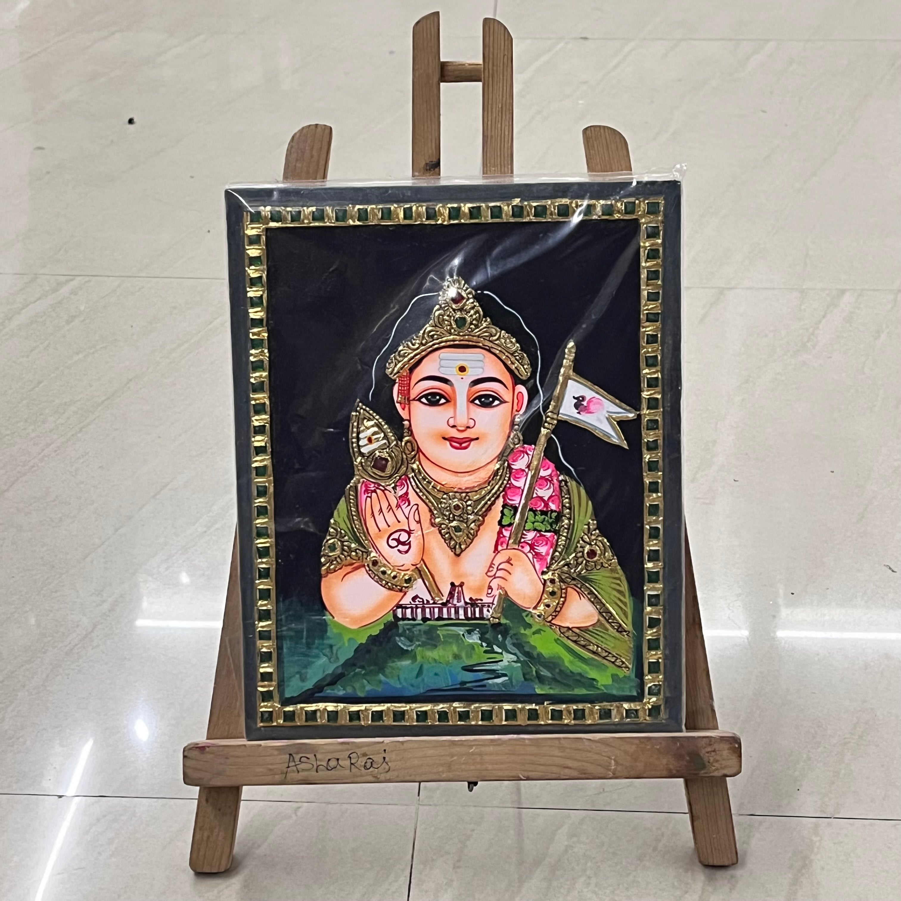 Palani malai Murugan Tanjore painting 8x10(15days delivery form payment date)-1pack