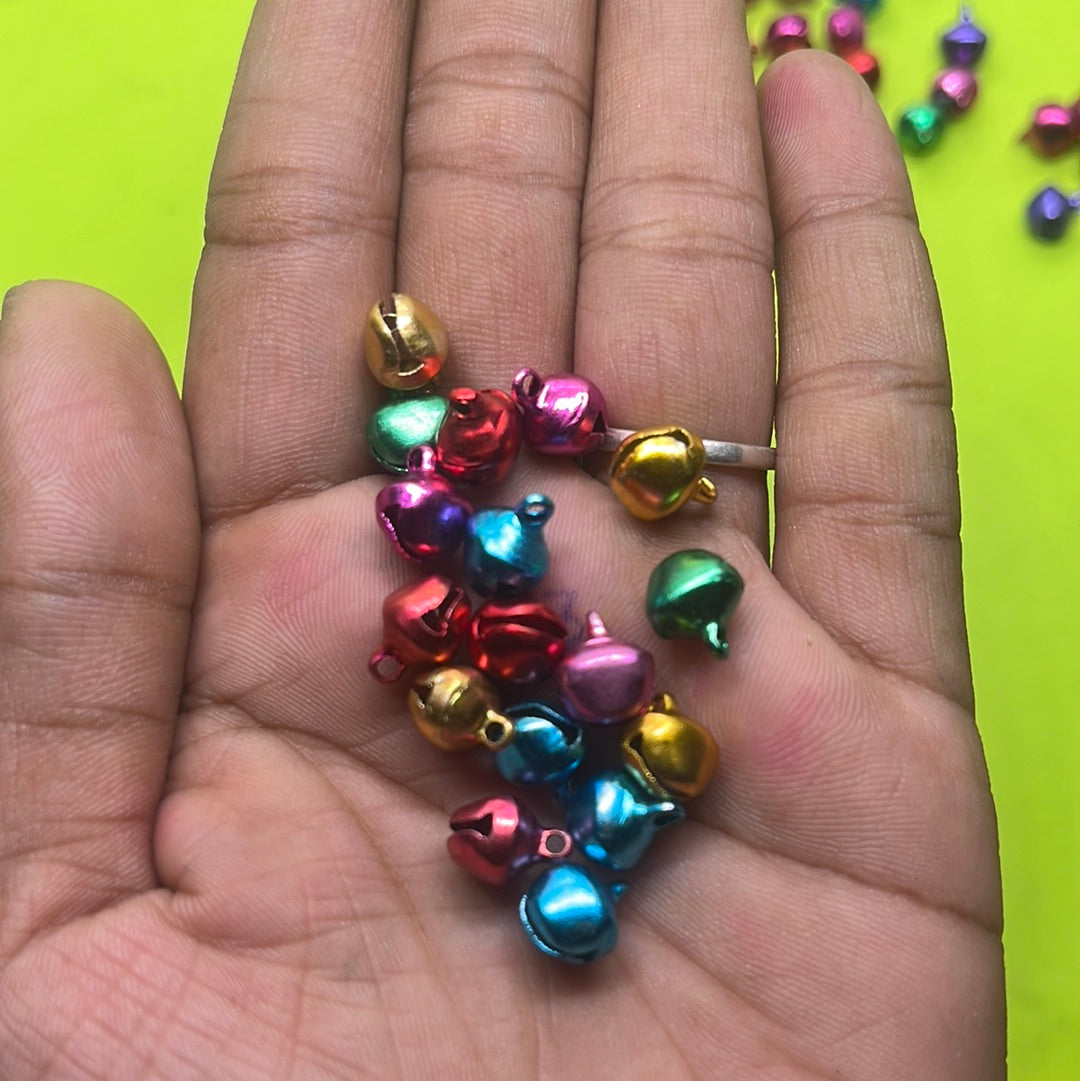 Multicolour jingle bell beads more than 25pc