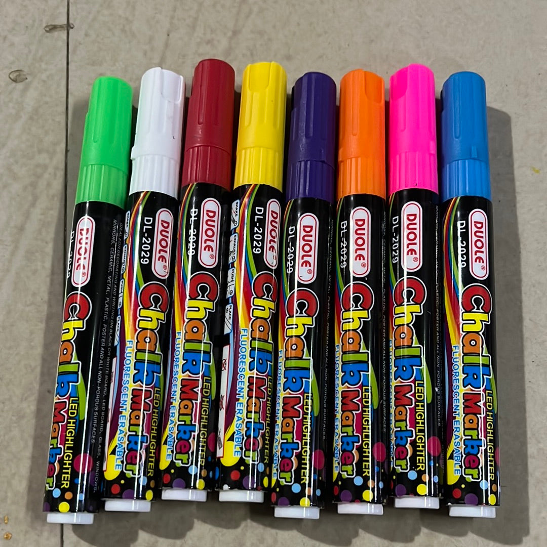 Chalk marker led highlighter fluorescent erasable 8 colors