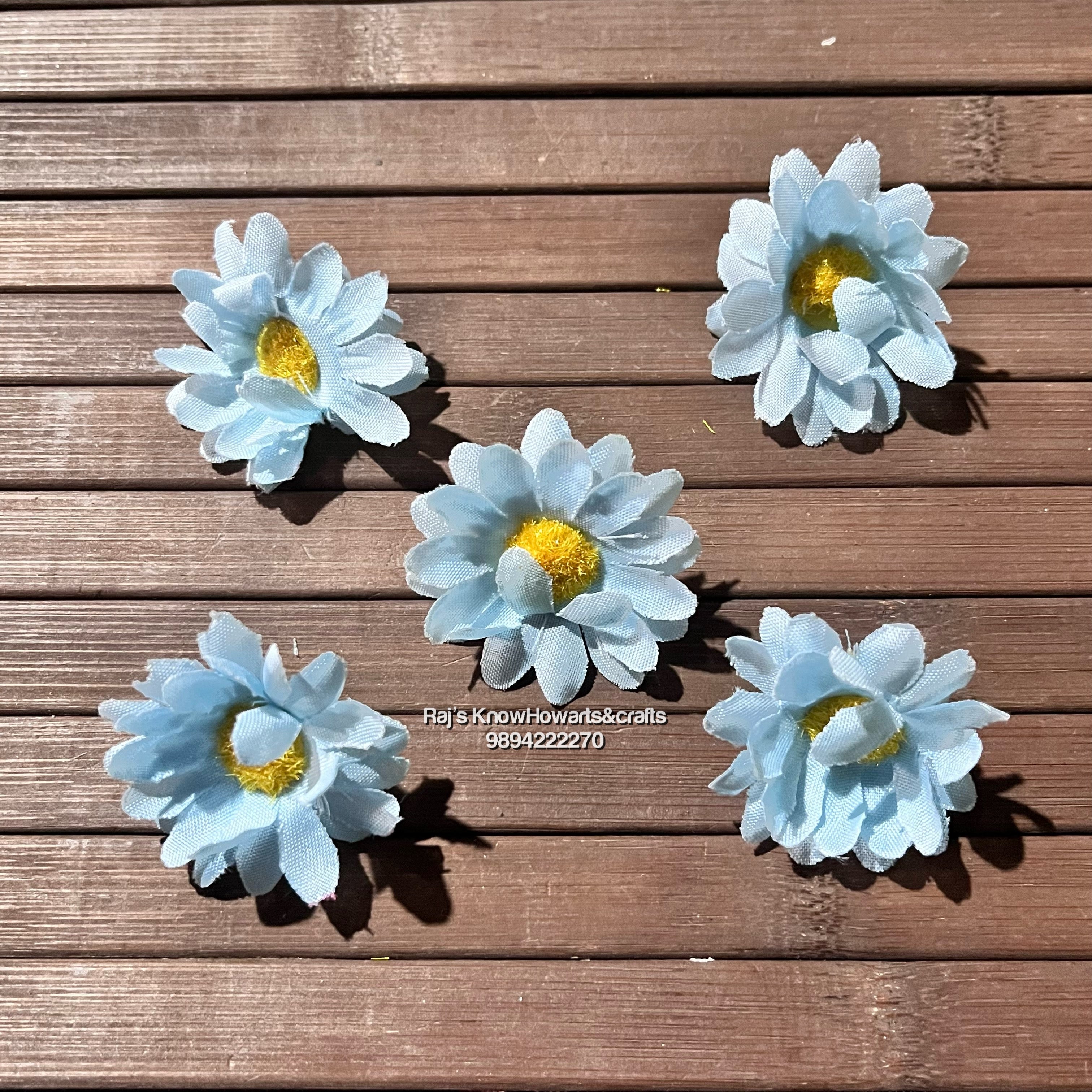 Daisy Flower Blue - 10 piece in a Pack