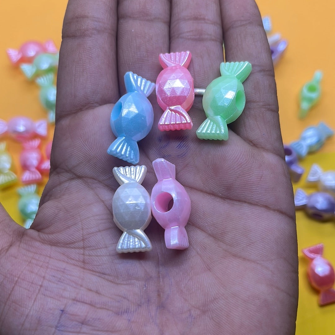 Pastel color chocolate beads -50g 3