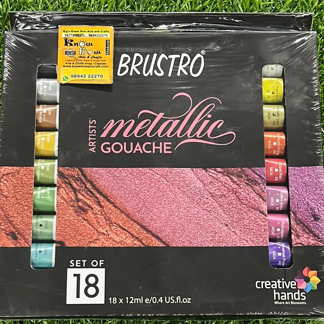 Brustro Metallic Artist Gouache  - 18 shades
