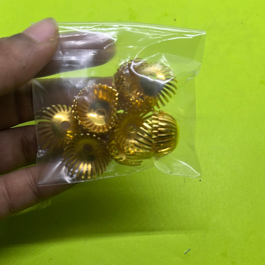 Bead cap gold plated jewelry beads more than 25pc
