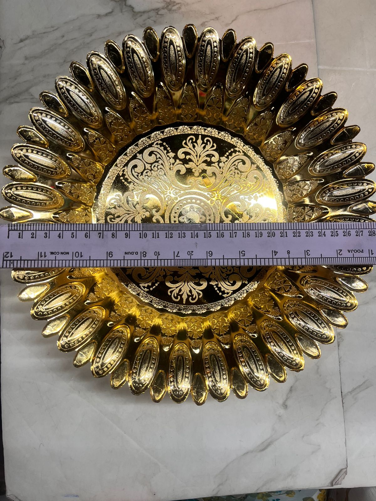 Golden flower acrylic plates 10 plates  -GFLP