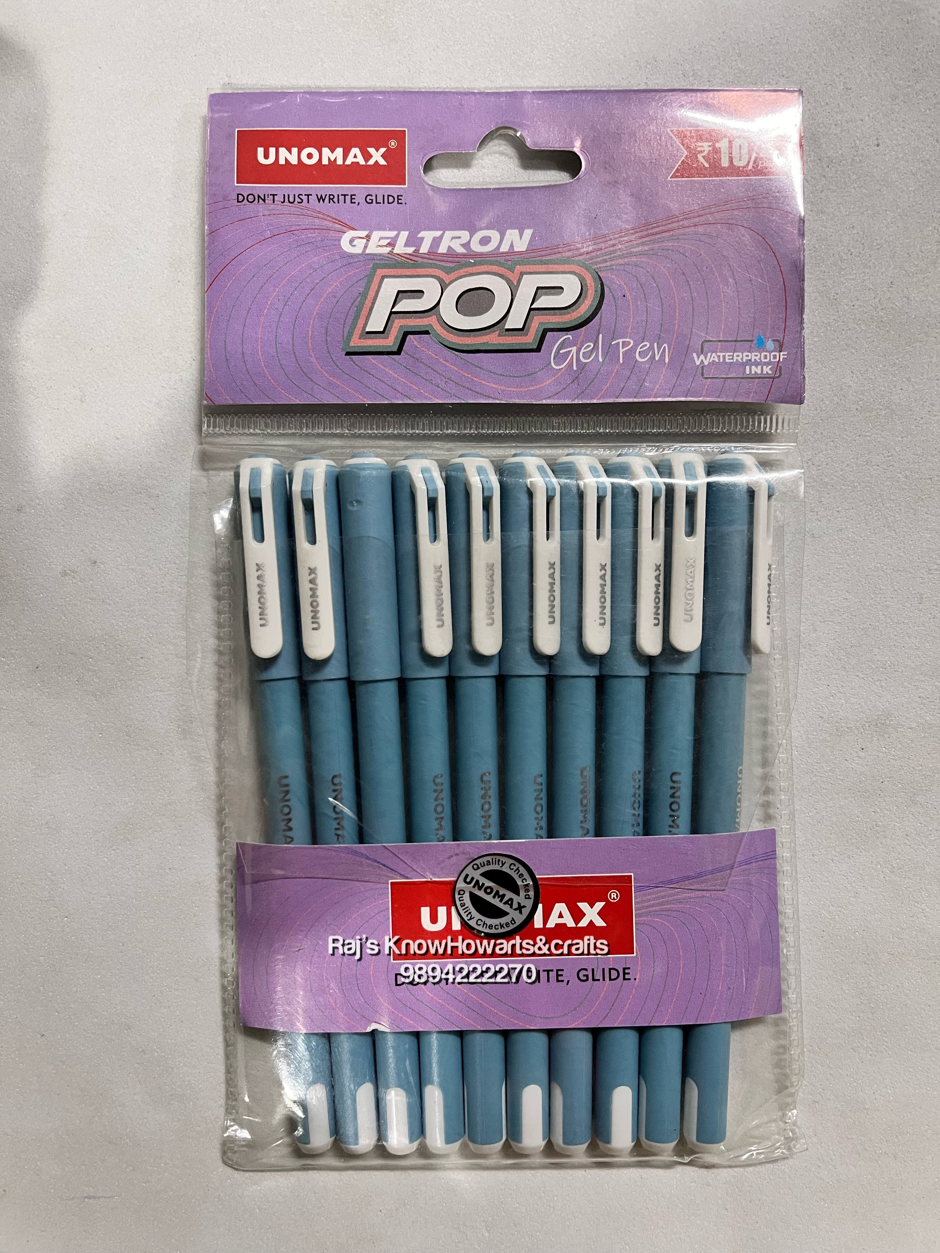 Unomax Geltron pop Gel pen waterproof ink - 2 pc