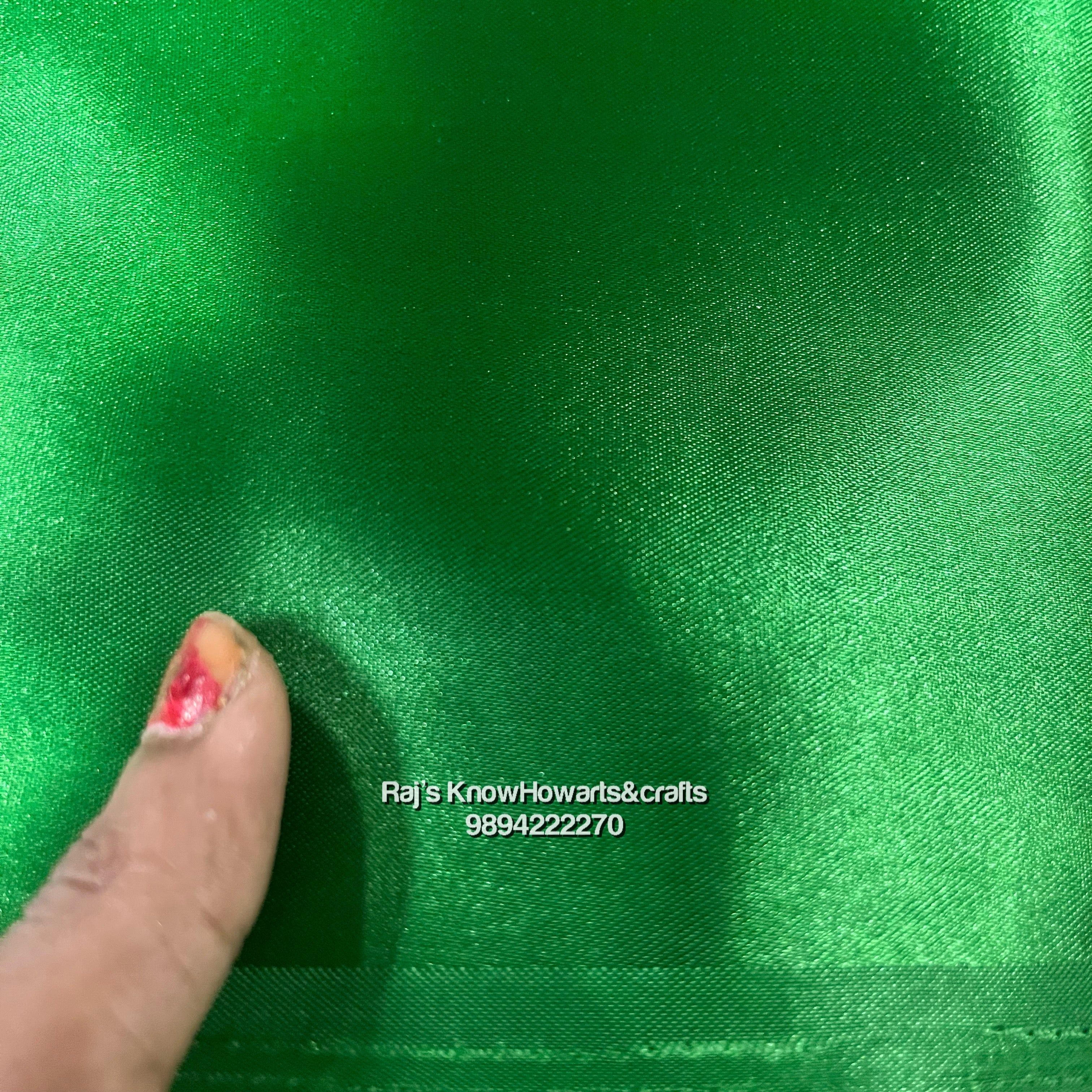 Dark green colour Satin cloth - 1 Meter