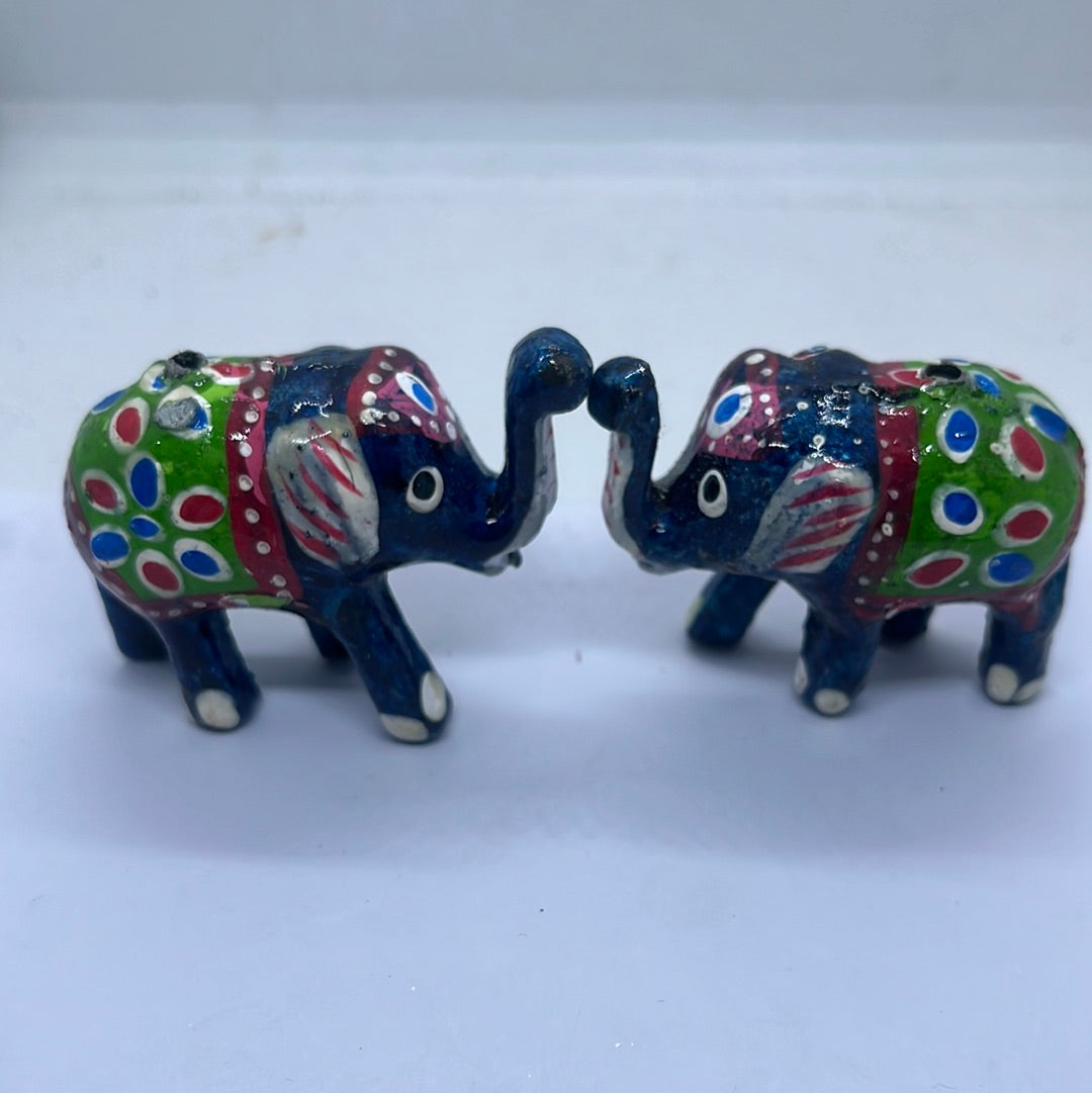 2pcs set of Elephant handmade  wooden elephant