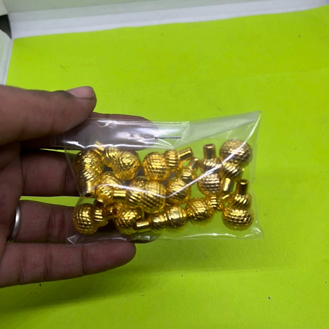 Solid brass round  Gold beads more than 25pc