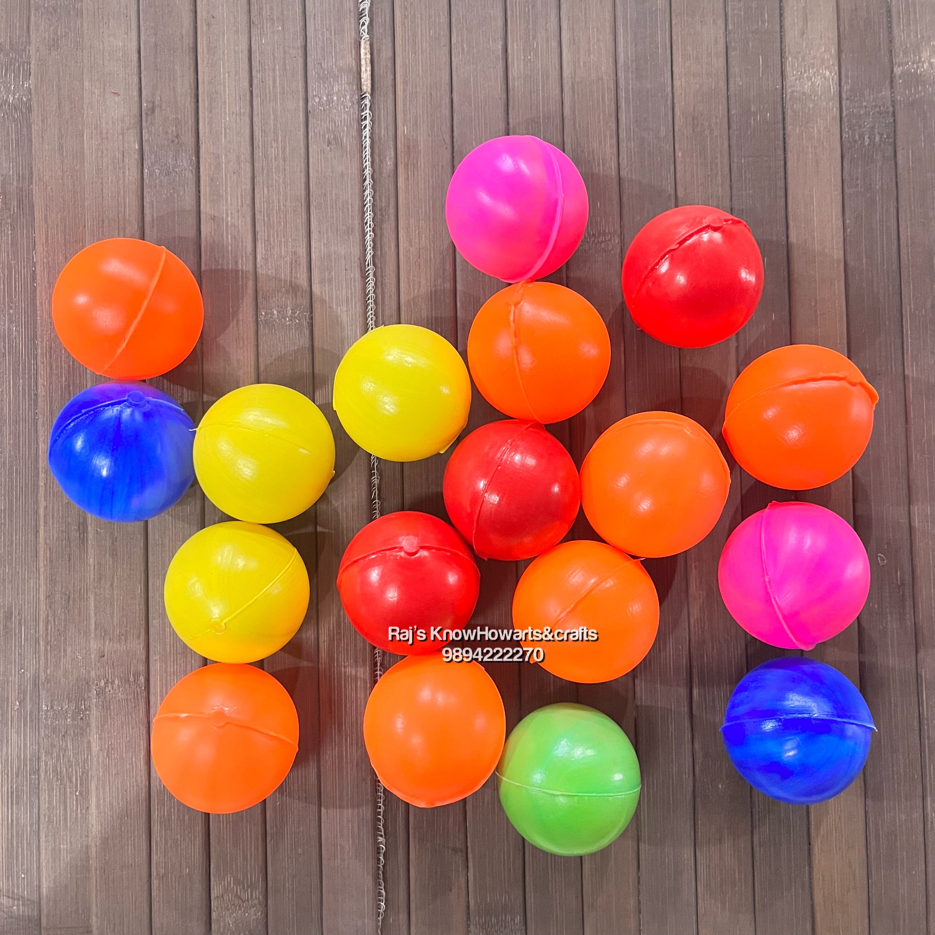 Round multicolour soft plastic balls