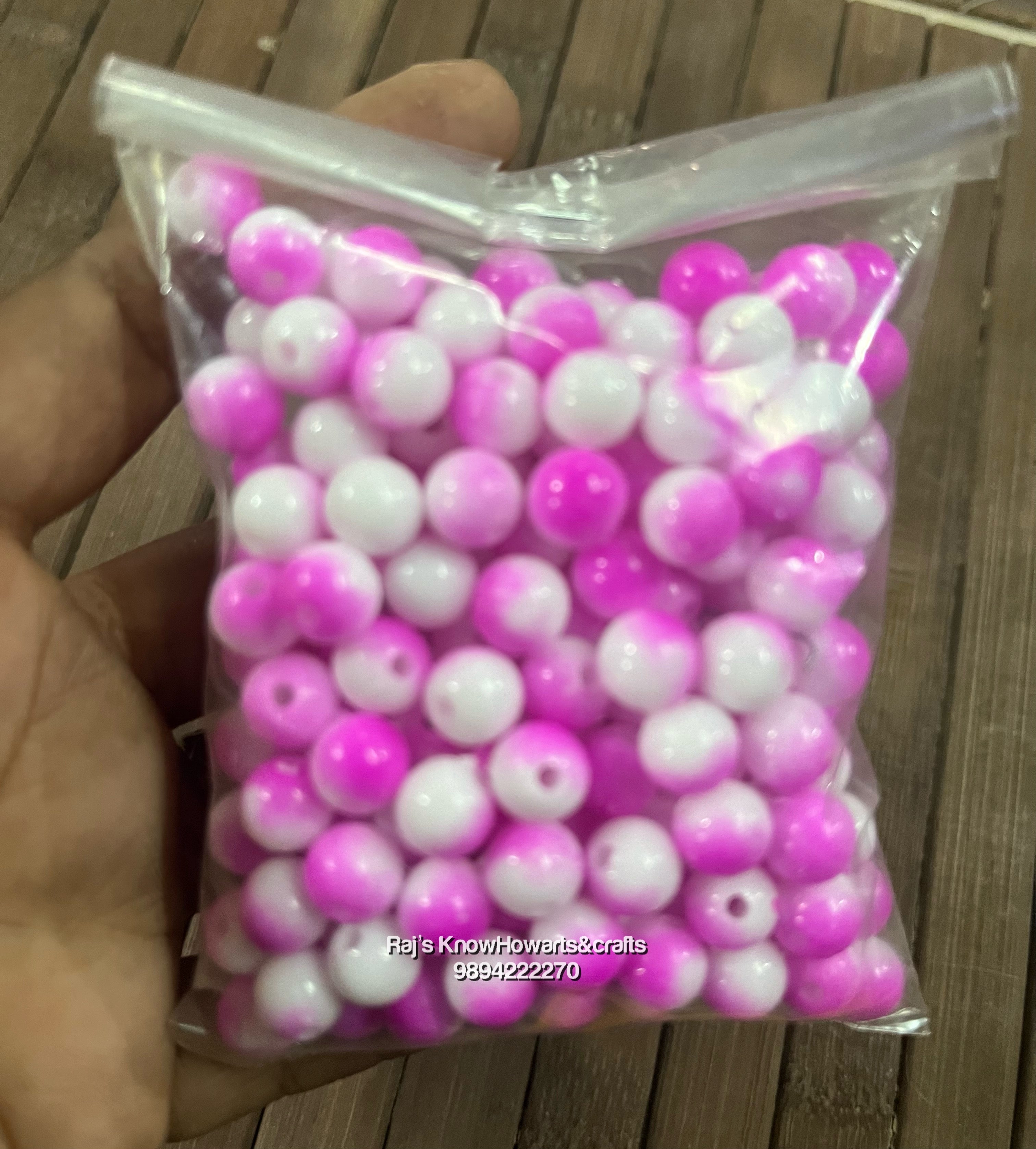 Acrylic fashion Beads 50g in a pack