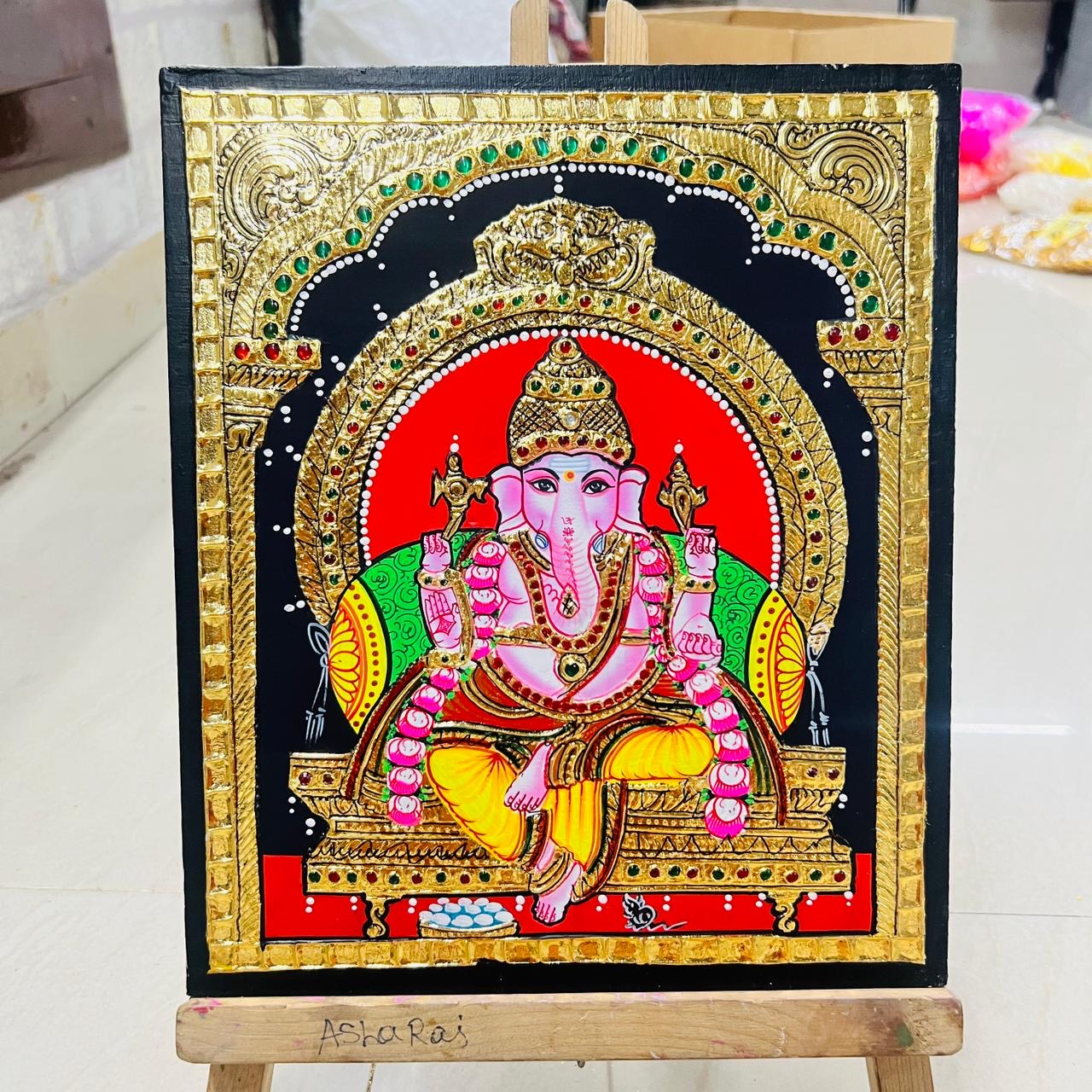 Vinayagar different collection assorted 1pack Tanjore painting 10x12(15days delivery form payment date)