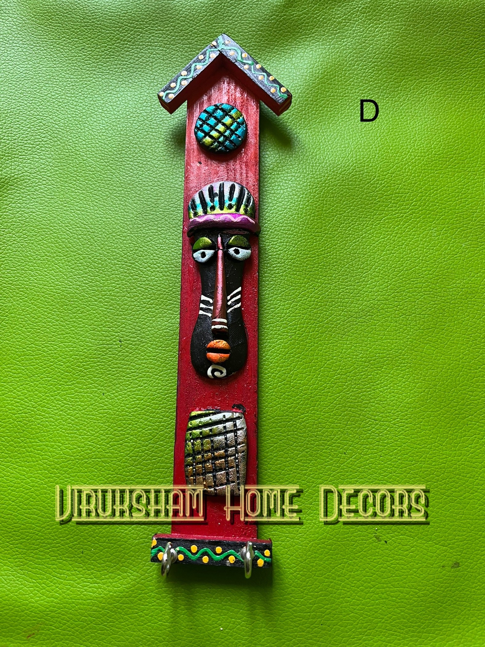 Tribal Keyring Holder Art WSKH 506 approximately 2*8 inches - D