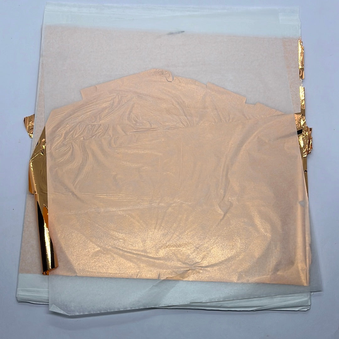 Copper waraq artificial-25 leaves 15x15cm