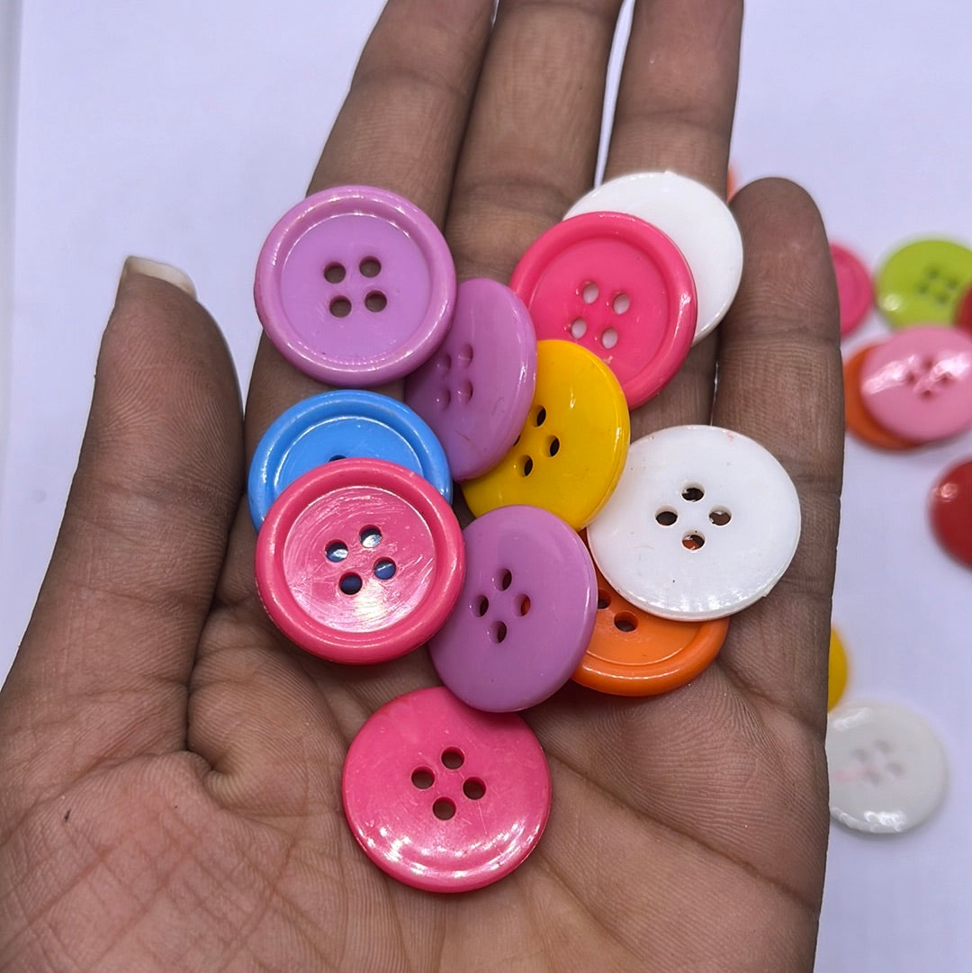 Multicolour button for paper craft