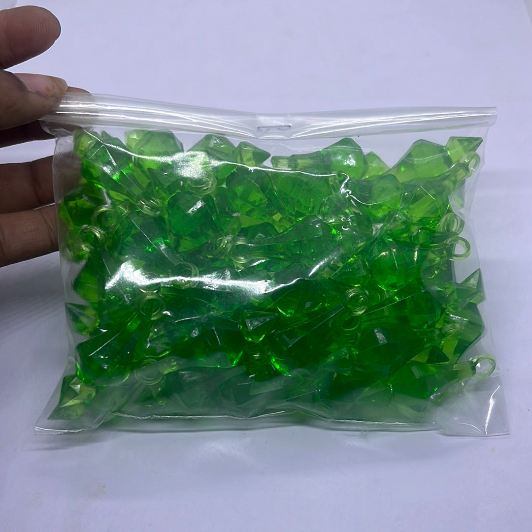 Acrylic  plastic color design beads -100g 3