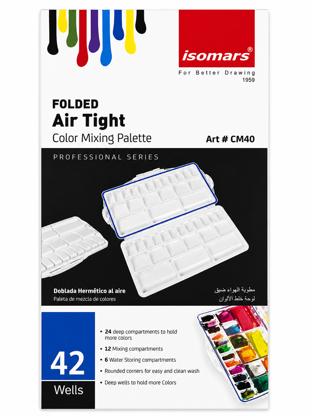 Isomars color mixing pallete Air Tight (5110) (MRP 560) used for oil p ...