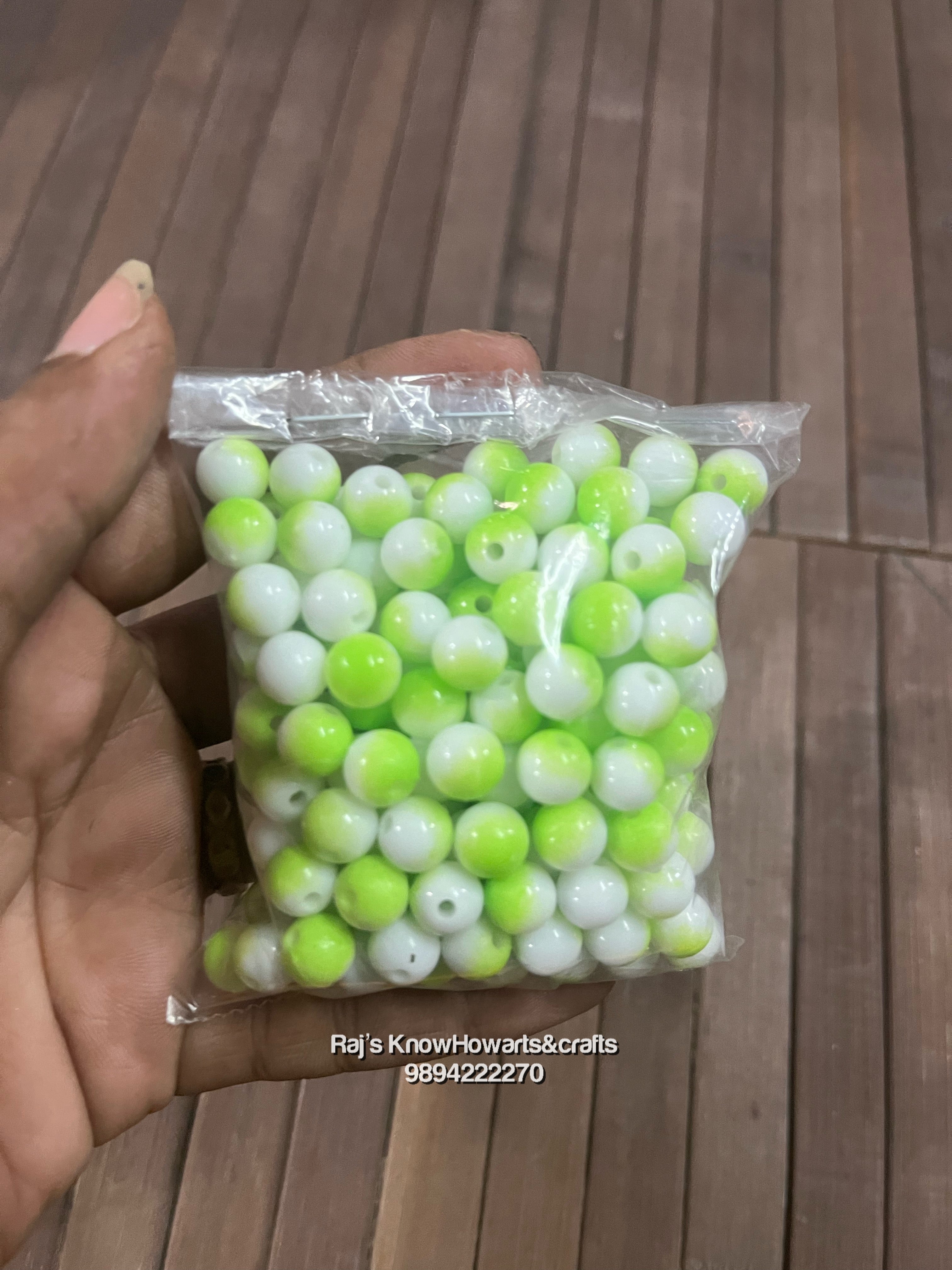 Acrylic fashion Beads 50g in a pack