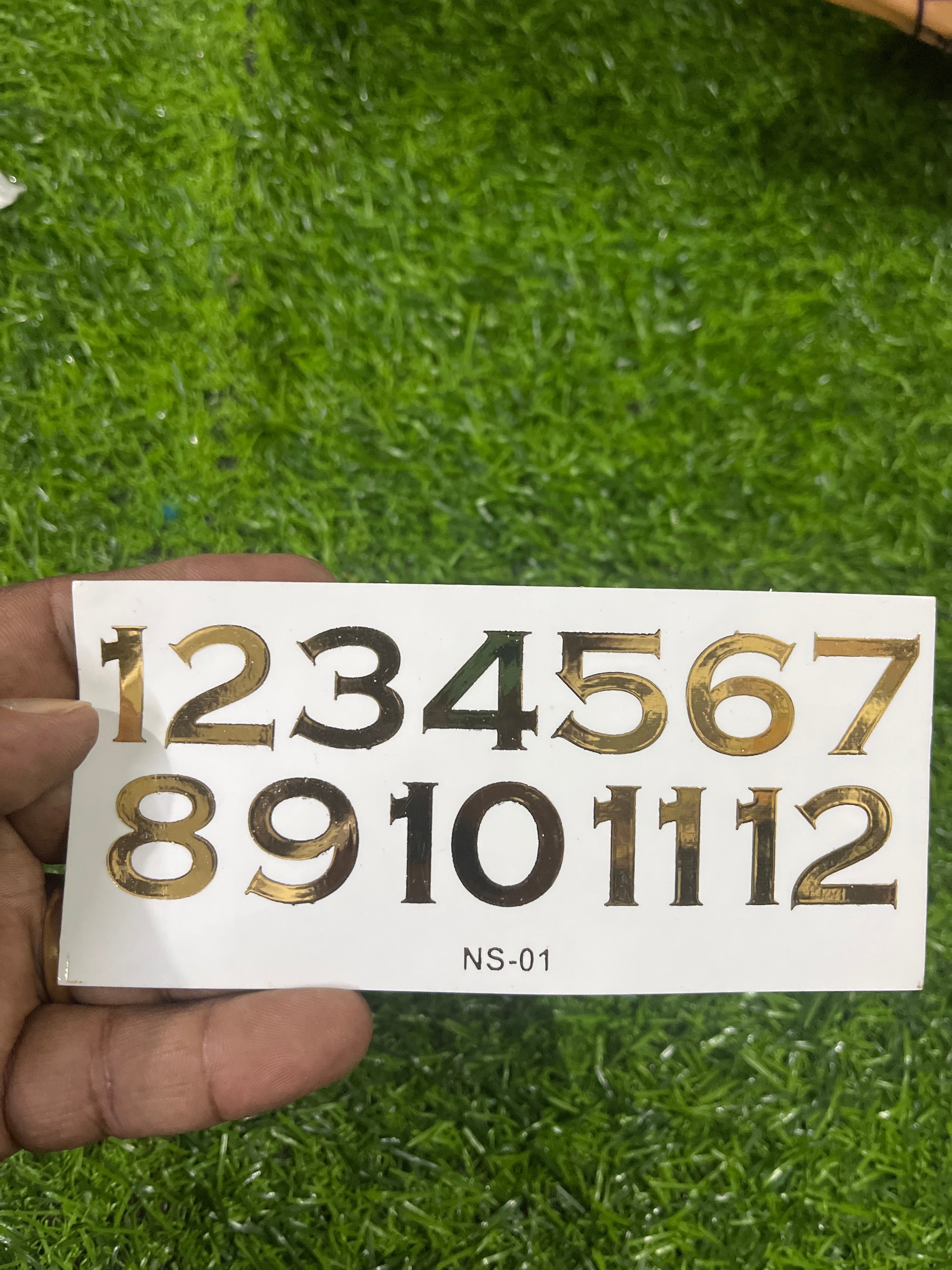 Number transparent resin Sticker