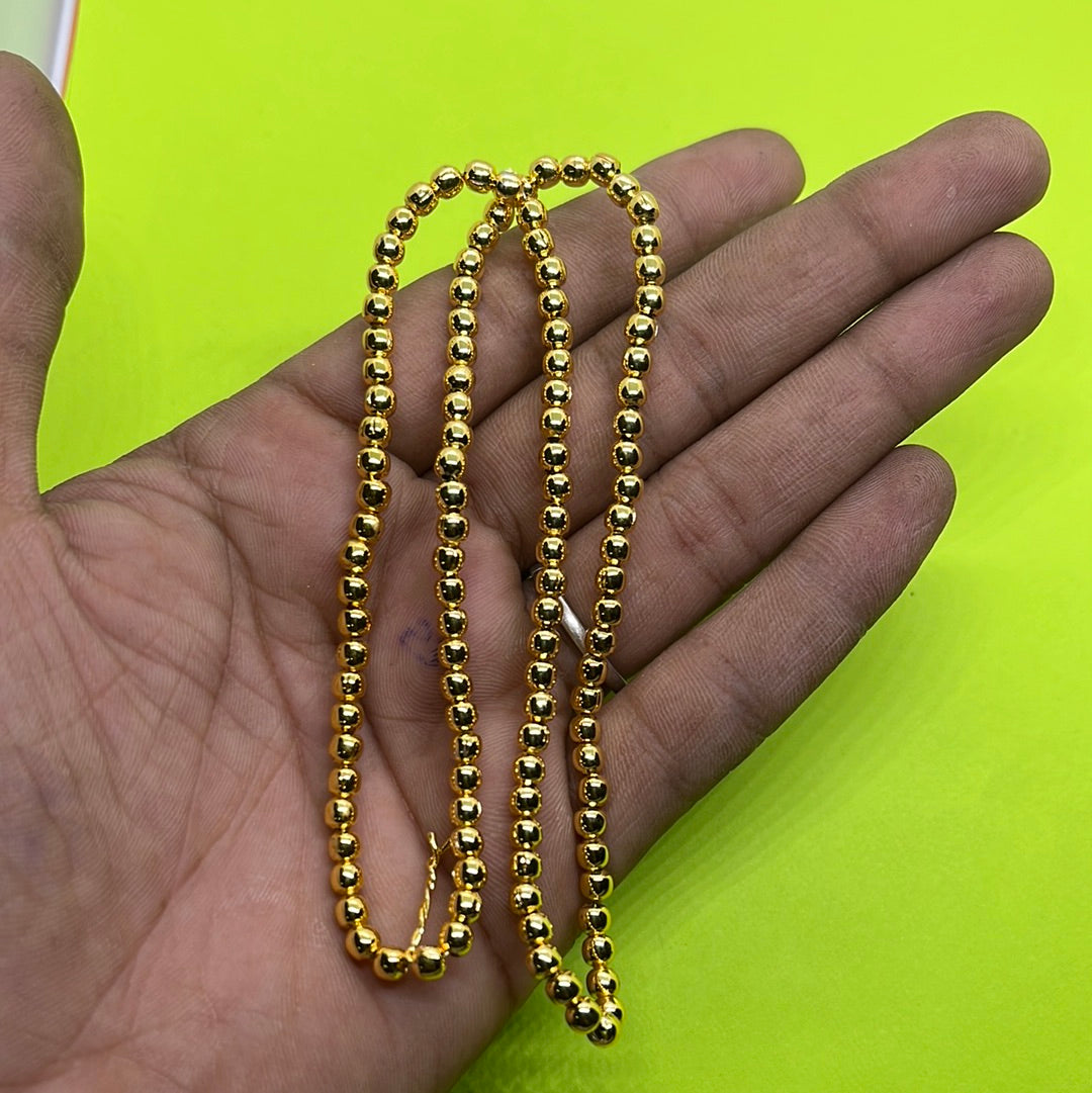 2mm Plain Round Golden Beads