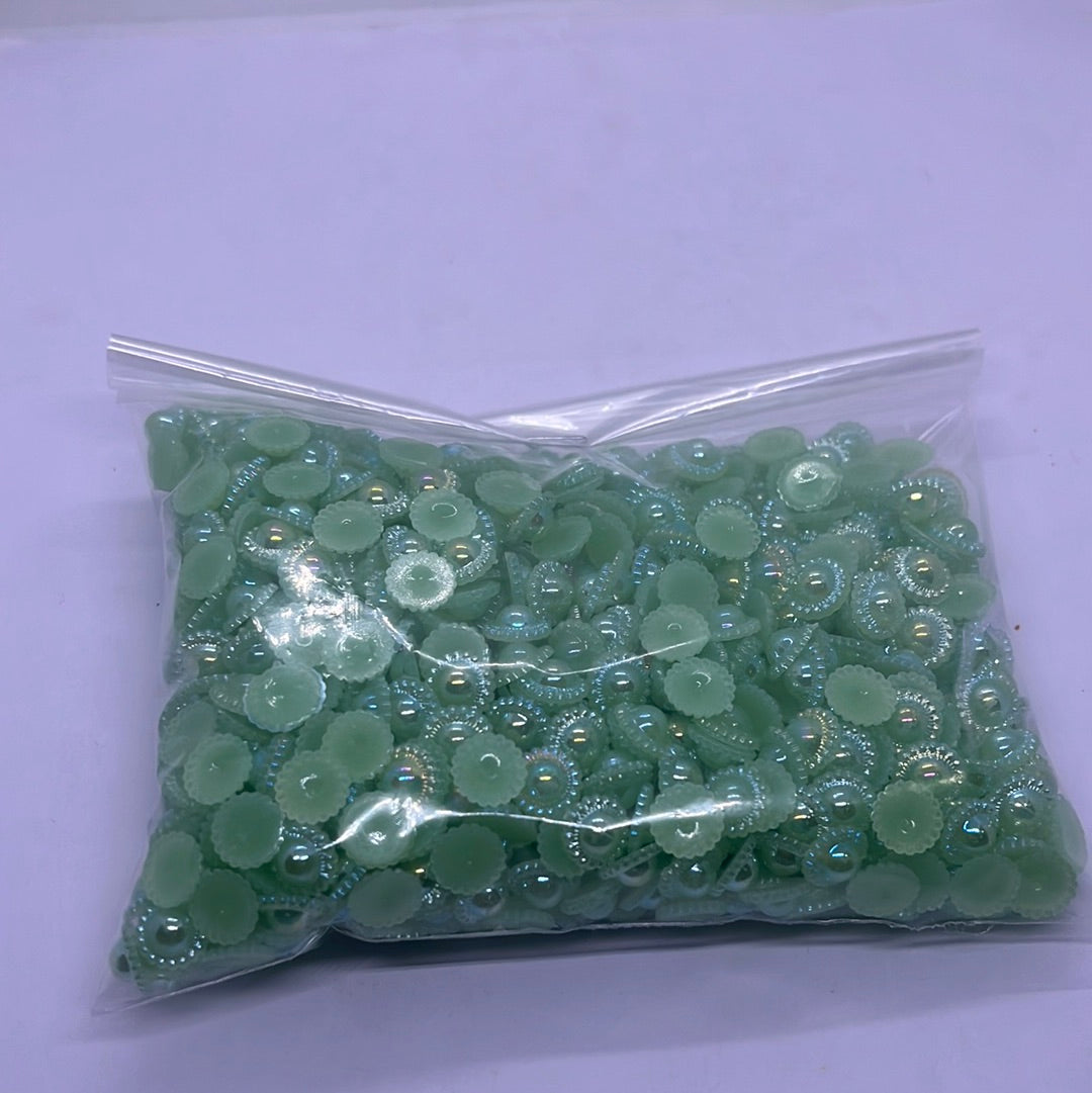 Acrylic  plastic color design beads -100g 1